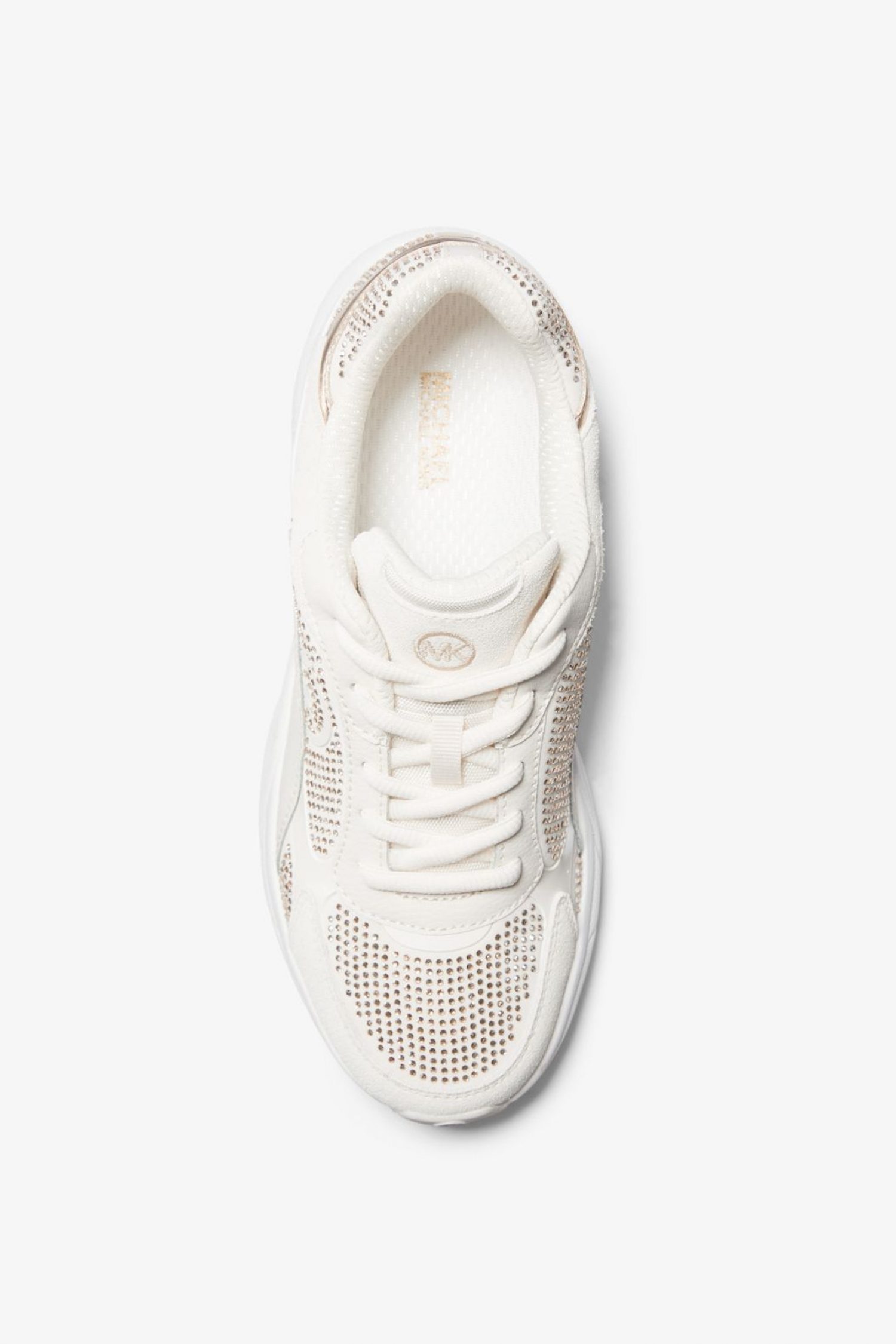 MICHAEL KORS ΠΑΠΟΥΤΣΙΑ SNEAKERS KEATON LACE UP SAMI TRAINER LOGO ΧΡΥΣΟ/ΚΡΕΜ φωτογραφία
