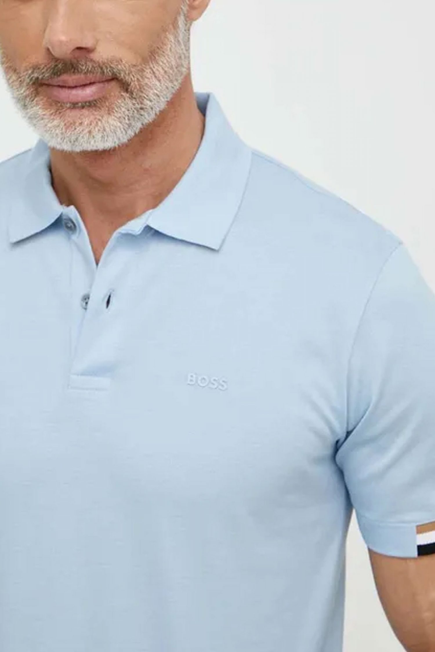 BOSS POLO PARLAY 147 MERCERISED ΣΙΕΛ φωτογραφία