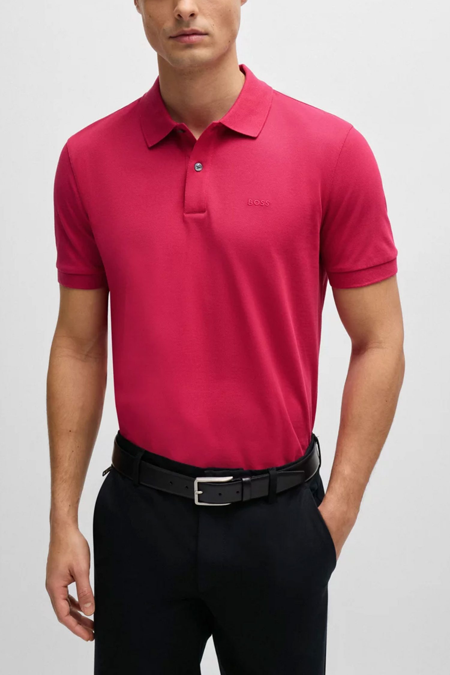 BOSS POLO PALLAS ΦΟΥΞΙΑ