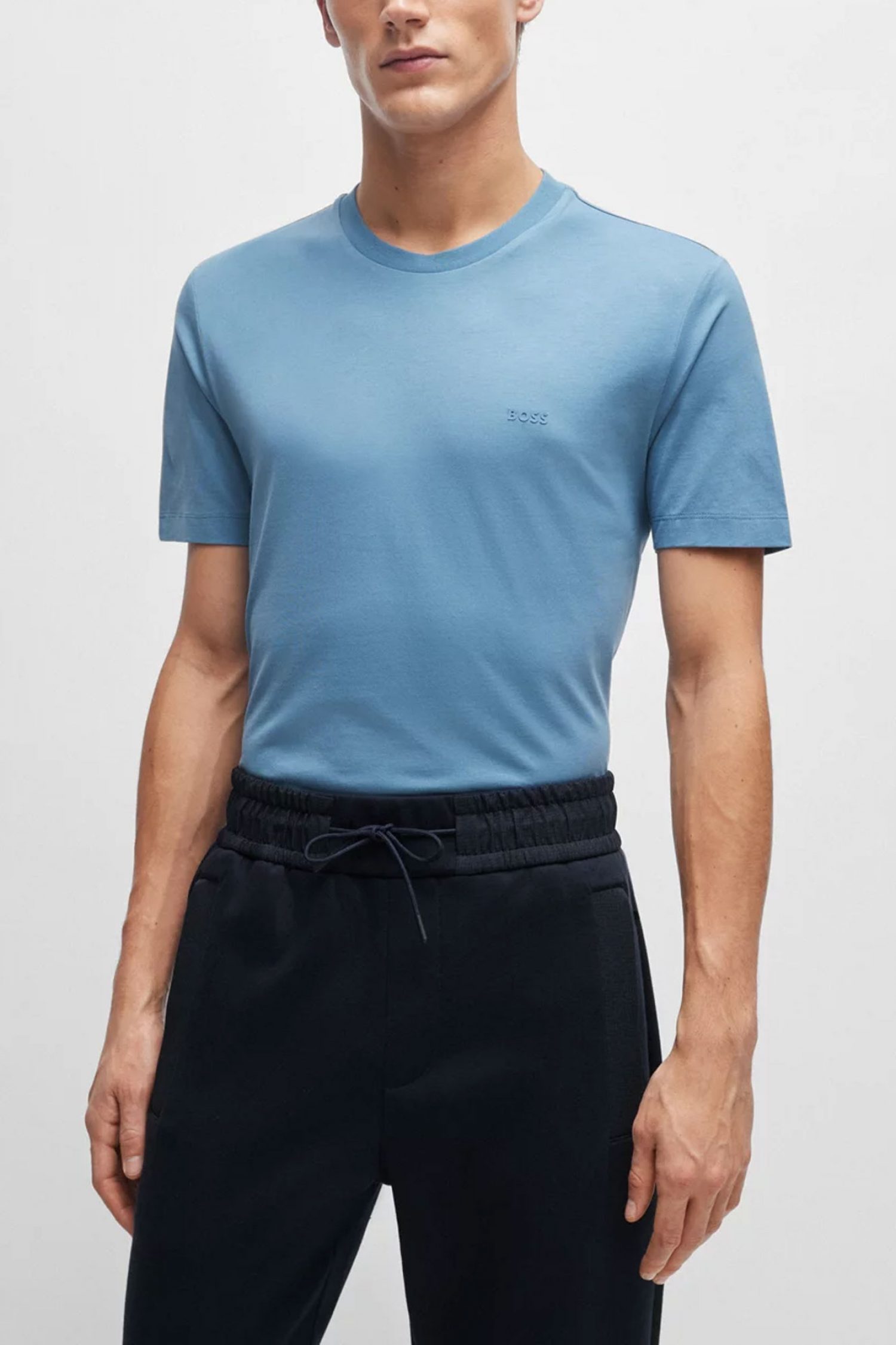 BOSS T-SHIRT THOMPSON 01 ΣΙΕΛ