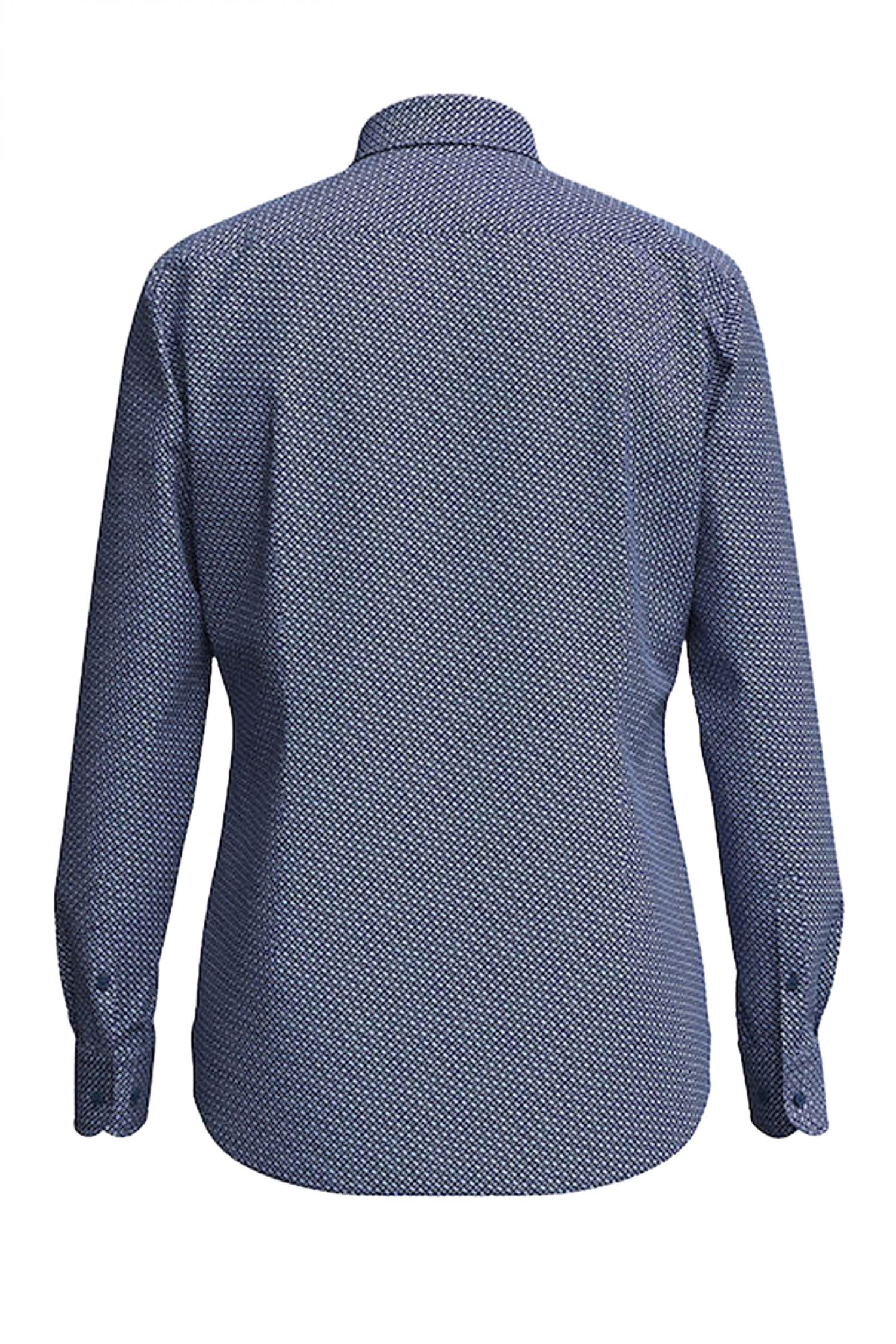 BOSS ΠΟΥΚΑΜΙΣΟ ALLOVER LOGO SLIM FIT STRETCH H-HANK-KENT-C1-214 ΣΙΕΛ-ΛΕΥΚΟ φωτογραφία