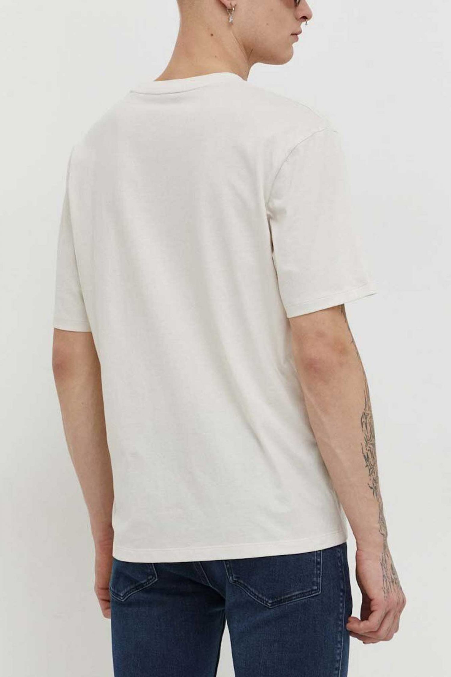 HUGO T-SHIRT DOOLING ΕΚΡΟΥ