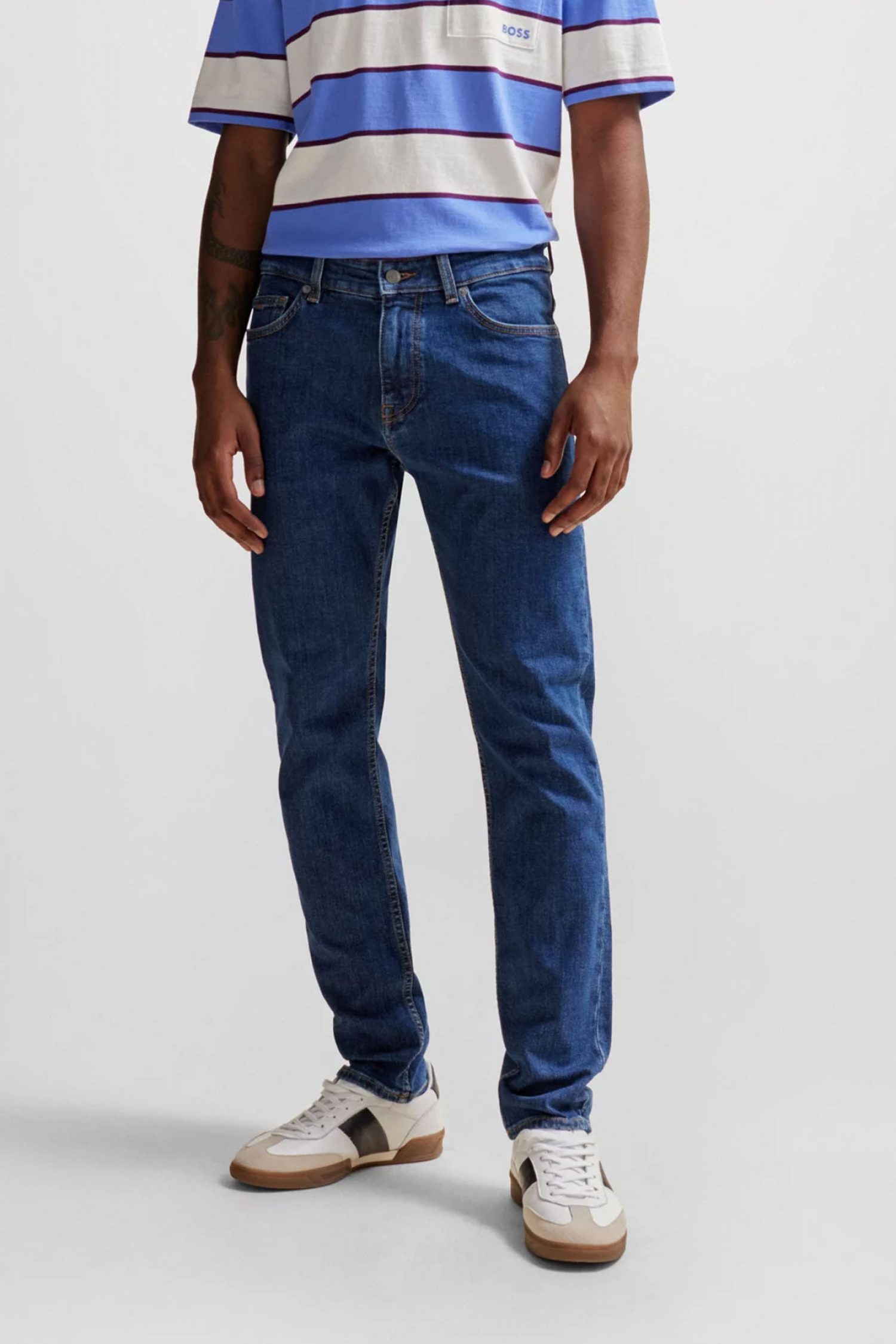 BOSS CASUAL ΠΑΝΤΕΛΟΝΙ JEANS DELAWARE BC-C SLIM FIT ΜΠΛΕ