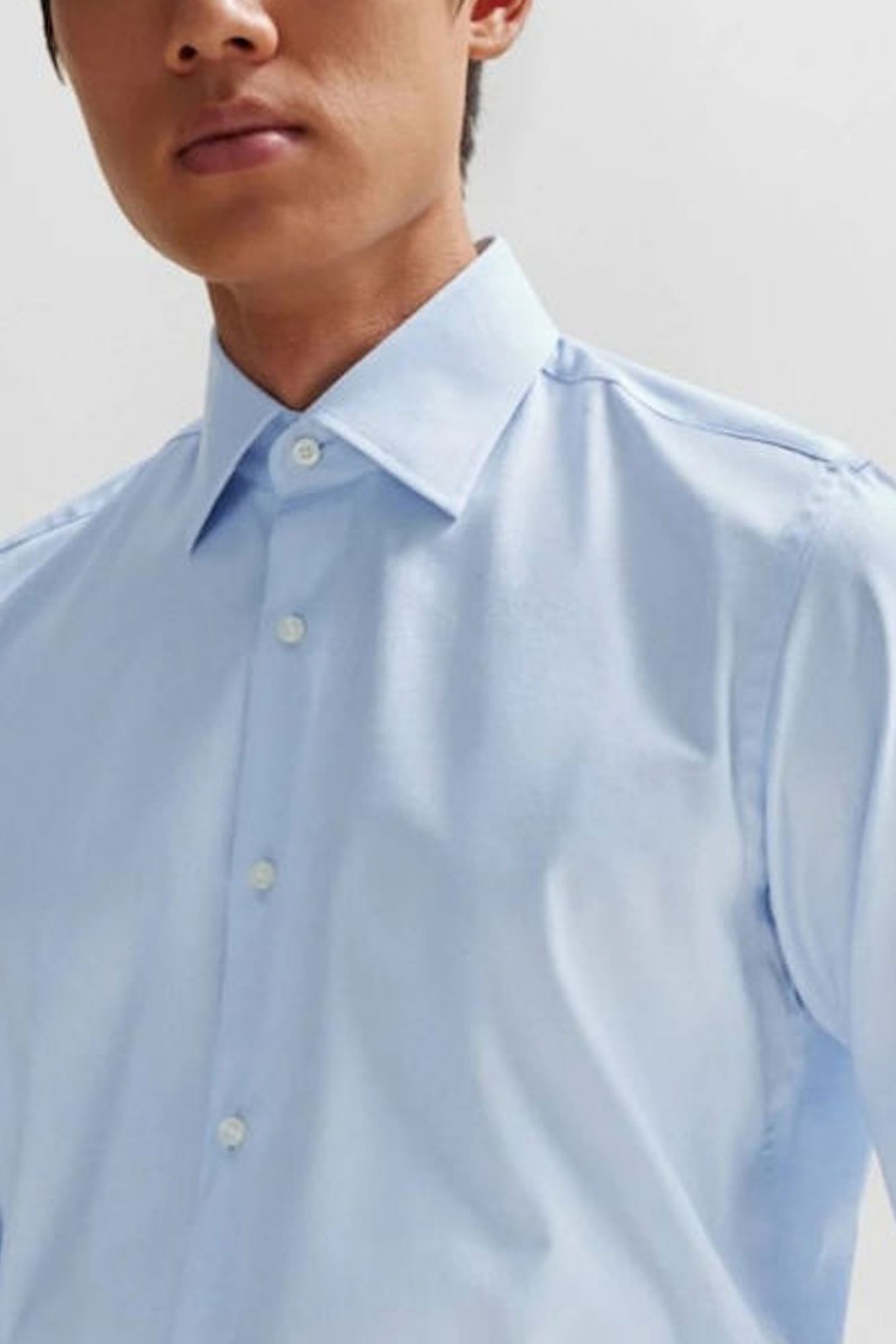 BOSS ΠΟΥΚΑΜΙΣΟ REGULAR FIT EASY IRON H-JOE-KENT-C3-214 ΣΙΕΛ φωτογραφία