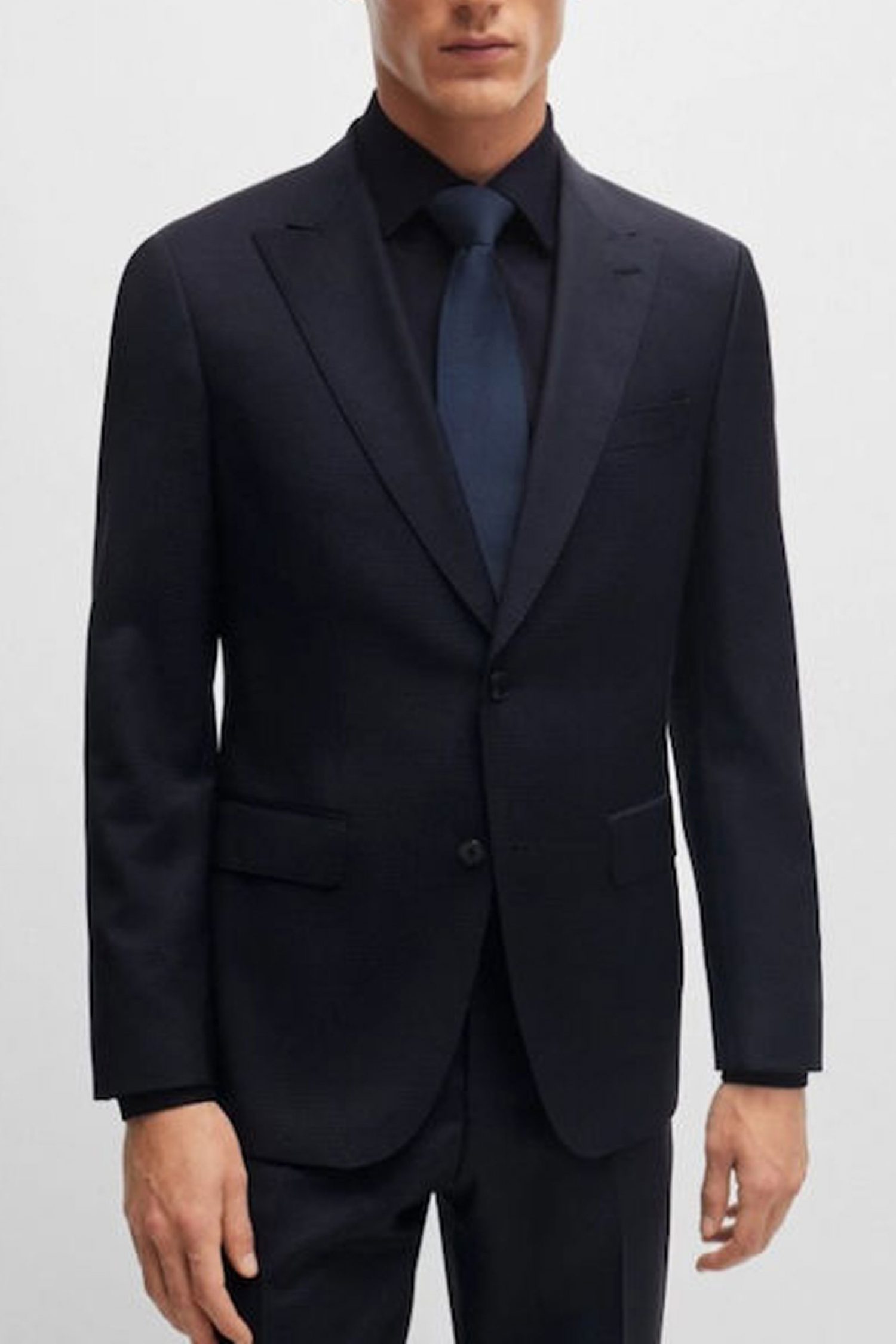 BOSS ΚΟΣΤΟΥΜΙ ΜΙΚΡΟΣΧΕΔΙΟ H-HUGE-2PCS-PEAK-232 SLIM FIT ΜΠΛΕ