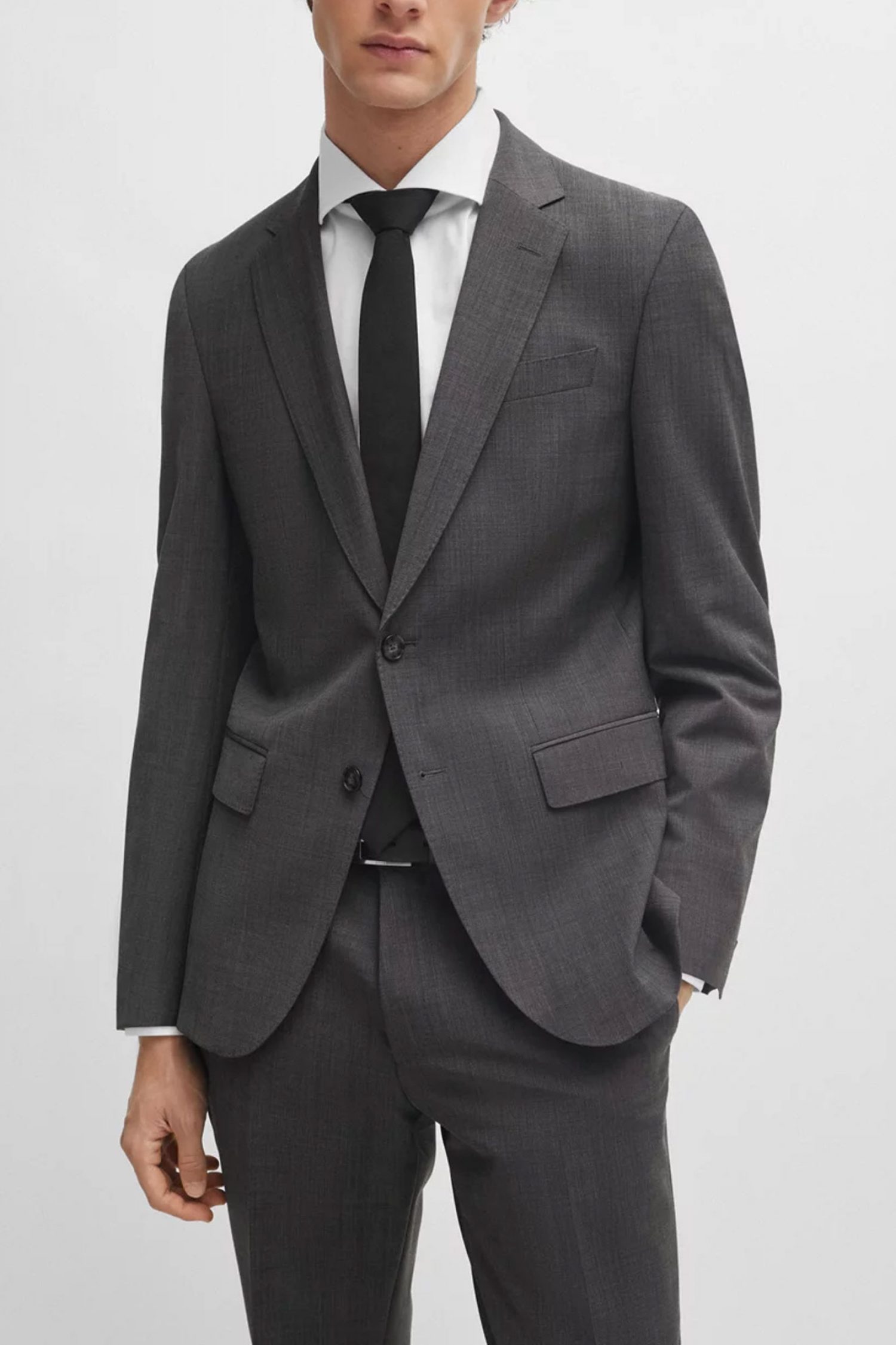 BOSS ΚΟΣΤΟΥΜΙ SLIM FIT H-HUGE-2PCS-224 ΓΚΡΙ