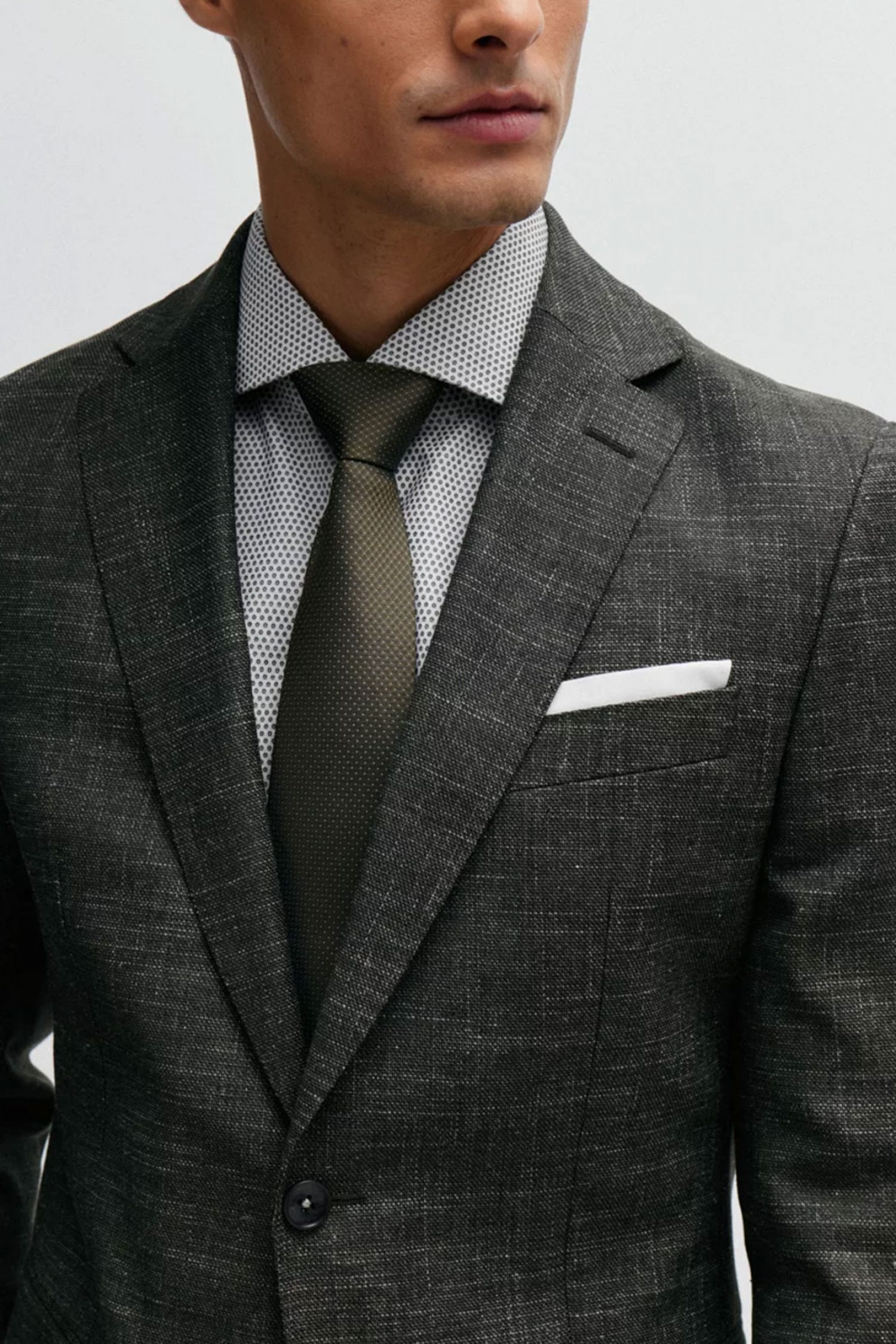 BOSS ΣΑΚΑΚΙ LANIFICIO TESSE BIELA STRETCH SLIM FIT H-HUTSON-233 ΧΑΚΙ