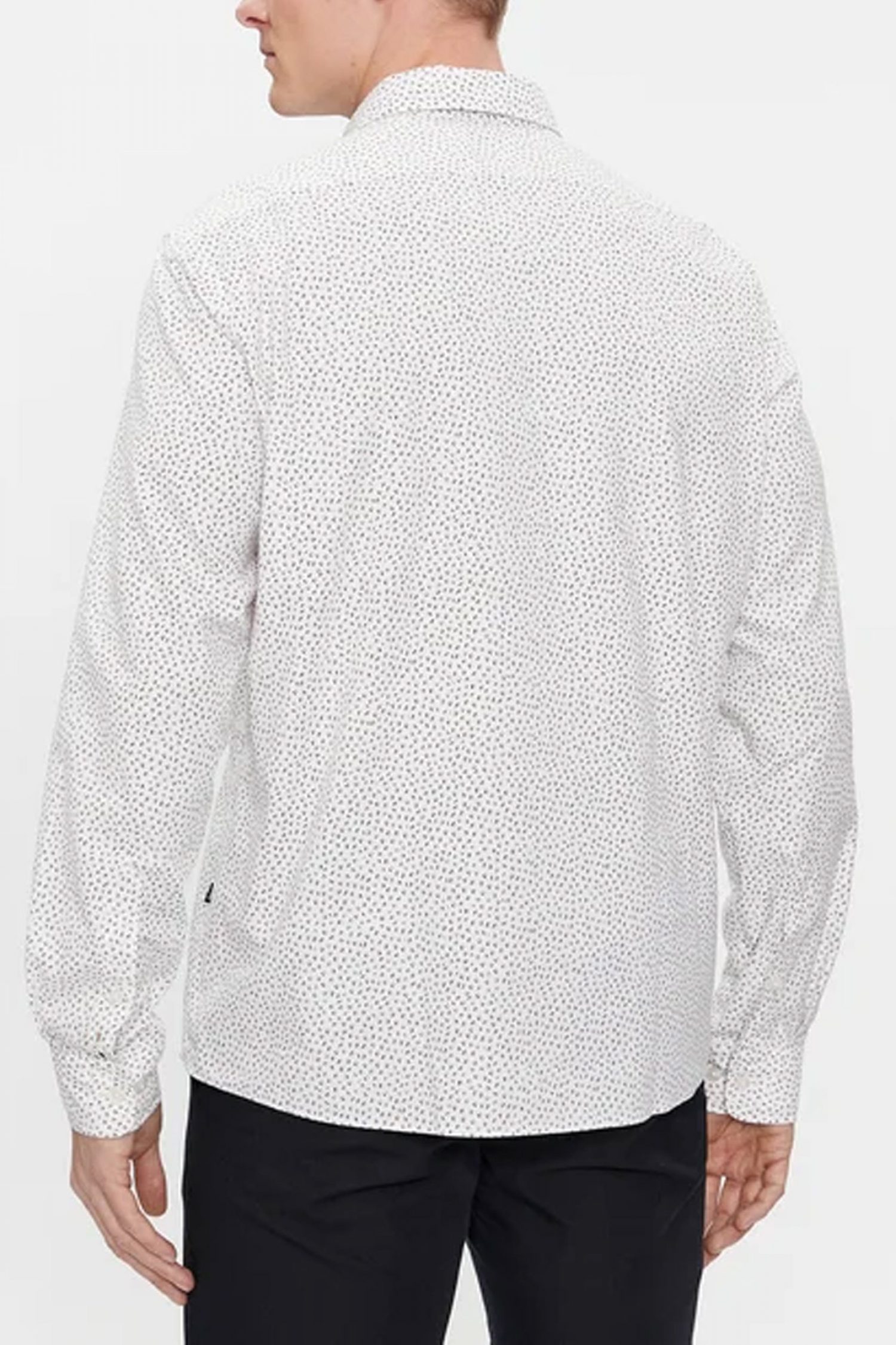 BOSS ΠΟΥΚΑΜΙΣΟ ΜΙΚΡΟΣΧΕΔΙΟ REGULAR FIT S-LIAM-KENTC1-233 ΛΕΥΚΟ-ΚΑΦΕ-ΜΑΥΡΟ