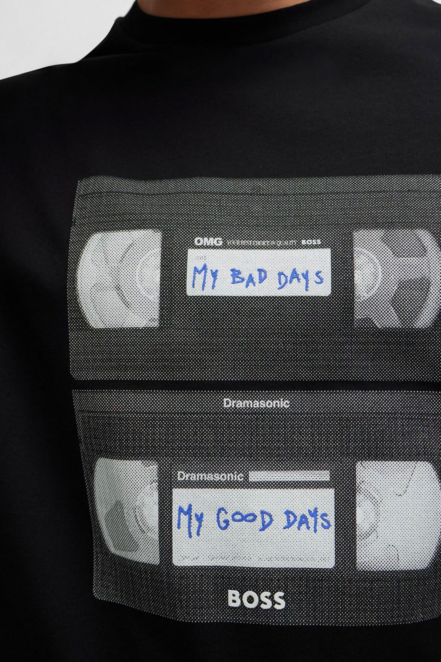 BOSS CASUAL T-SHIRT JERSEY TERETROLEO RELAXED FIT ΜΑΥΡΟ φωτογραφία