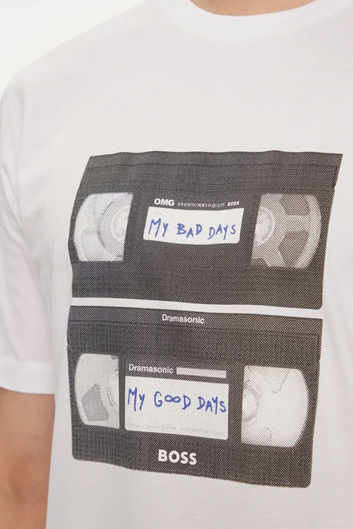 BOSS CASUAL T-SHIRT JERSEY TERETROLEO RELAXED FIT ΛΕΥΚΟ φωτογραφία