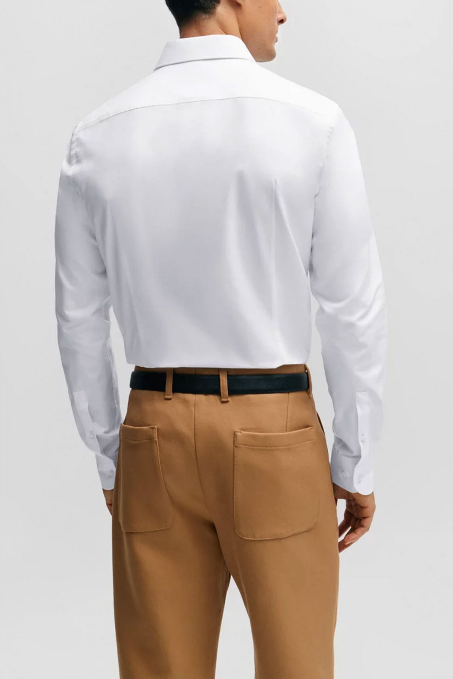 BOSS ΠΟΥΚΑΜΙΣΟ SLIM FIT H-HANK-KENT-C1-214 ΛΕΥΚΟ