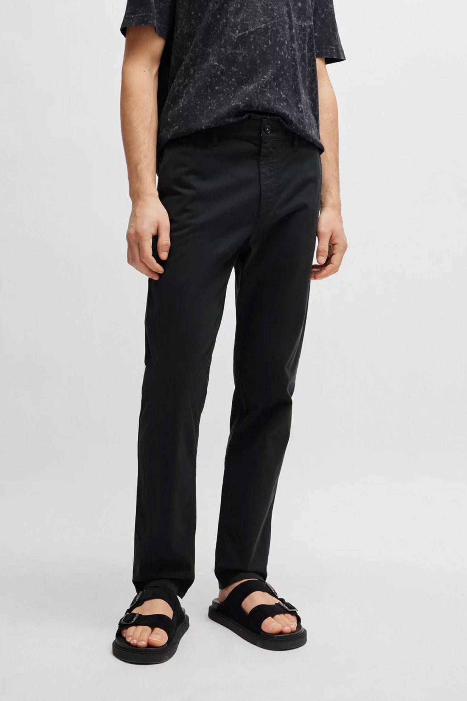 BOSS ΠΑΝΤΕΛΟΝΙ CHINO TAPERED FIT ΜΑΥΡΟ