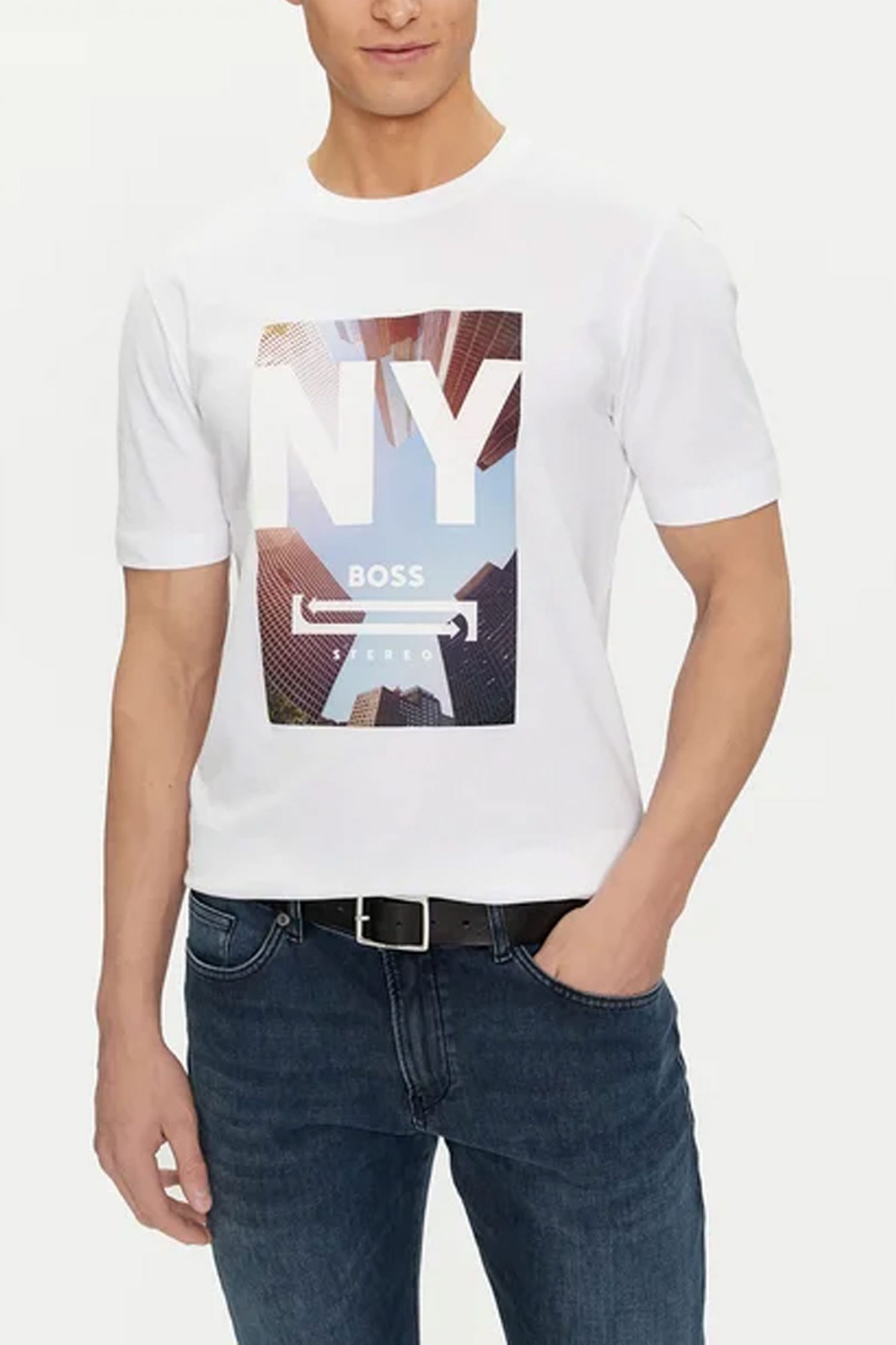 BOSS T-SHIRT JERSEY TIBURT 511 ΛΕΥΚΟ