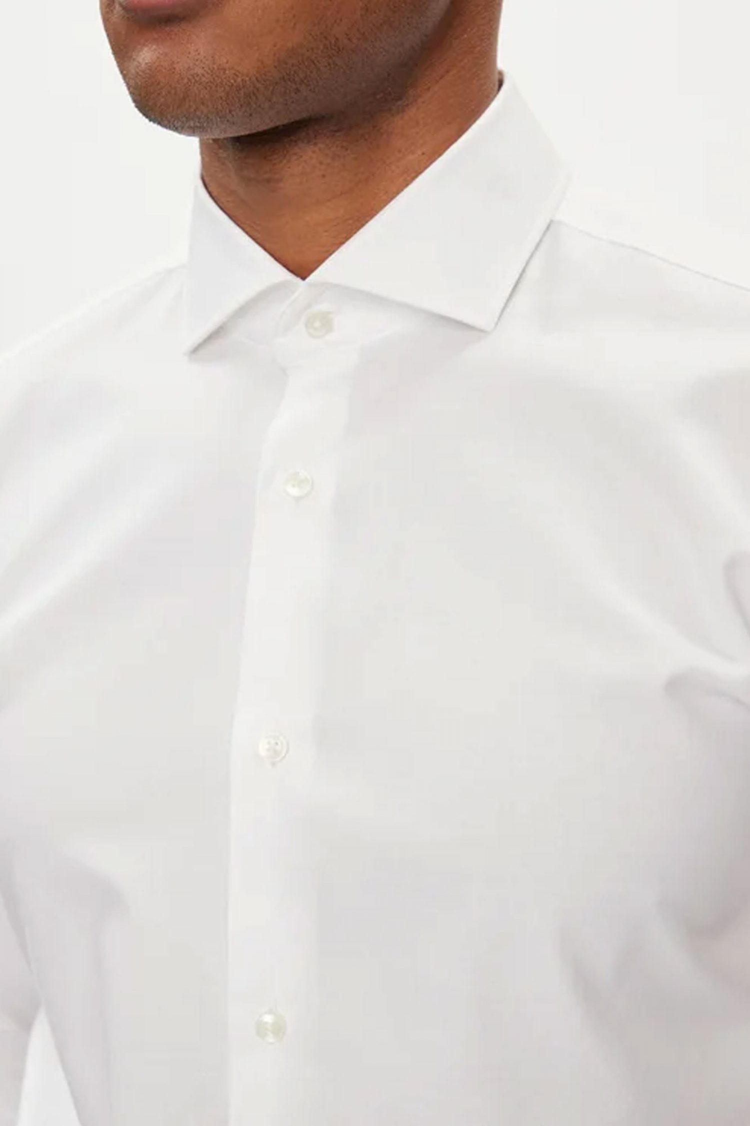 BOSS ΠΟΥΚΑΜΙΣΟ REGULAR FIT EASY IRON H-JOE-SPREAD-C1-222 ΛΕΥΚΟ