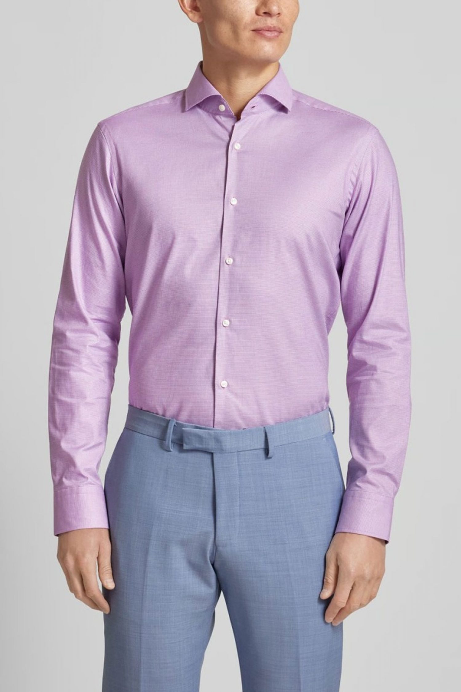 BOSS ΠΟΥΚΑΜΙΣΟ REGULAR FIT EASY IRON H-JOE-SPREAD-C1-222 ΜΩΒ