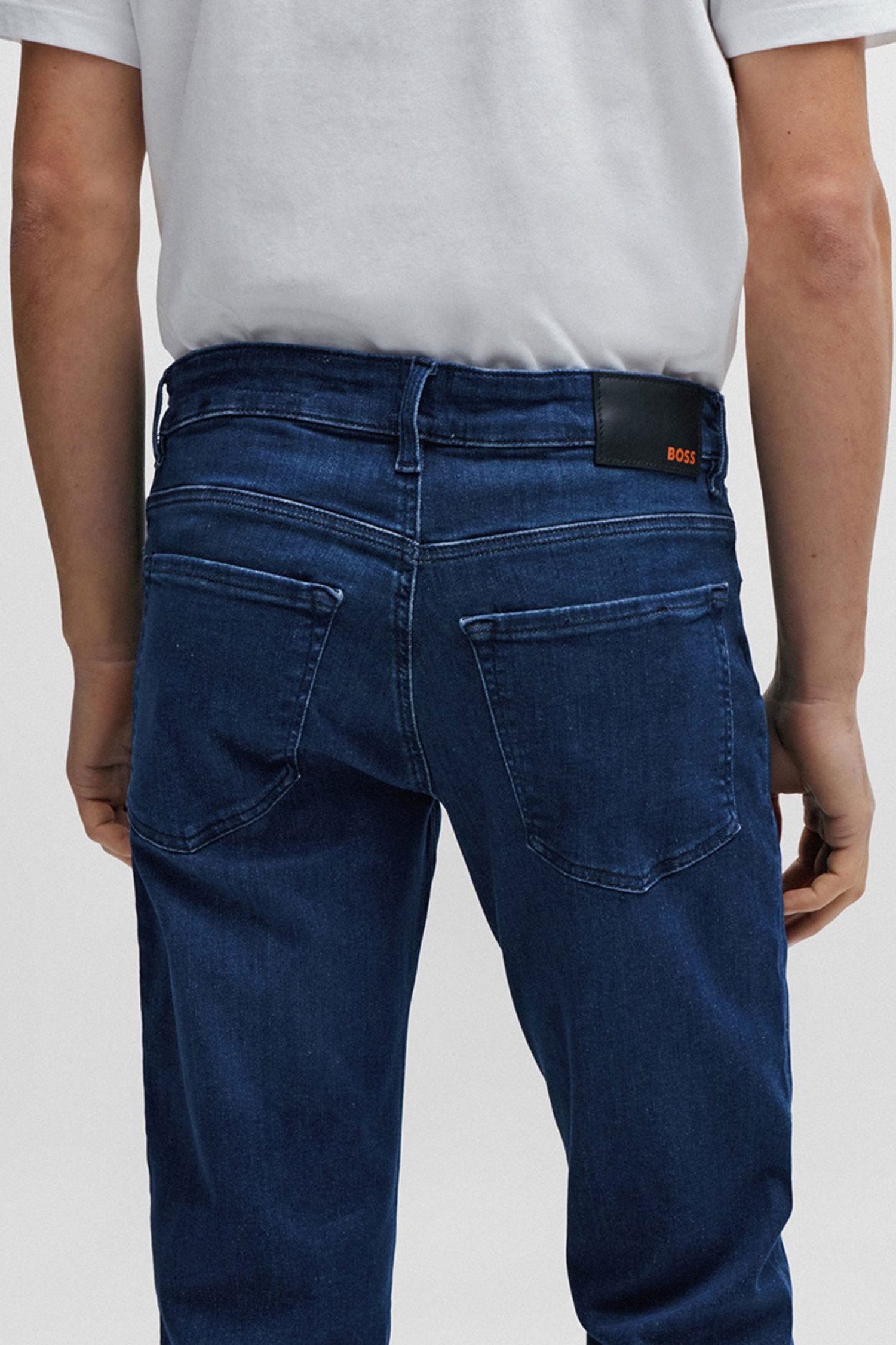 BOSS CASUAL ΠΑΝΤΕΛΟΝΙ JEANS DELAWARE BC-C SLIM FIT SOFT MOTION ΜΠΛΕ