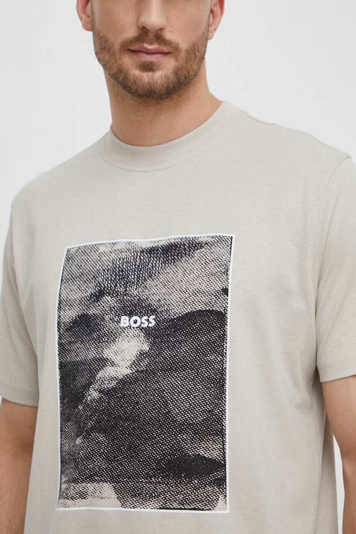 BOSS CASUAL T-SHIRT TE_KALT ΜΠΕΖ φωτογραφία