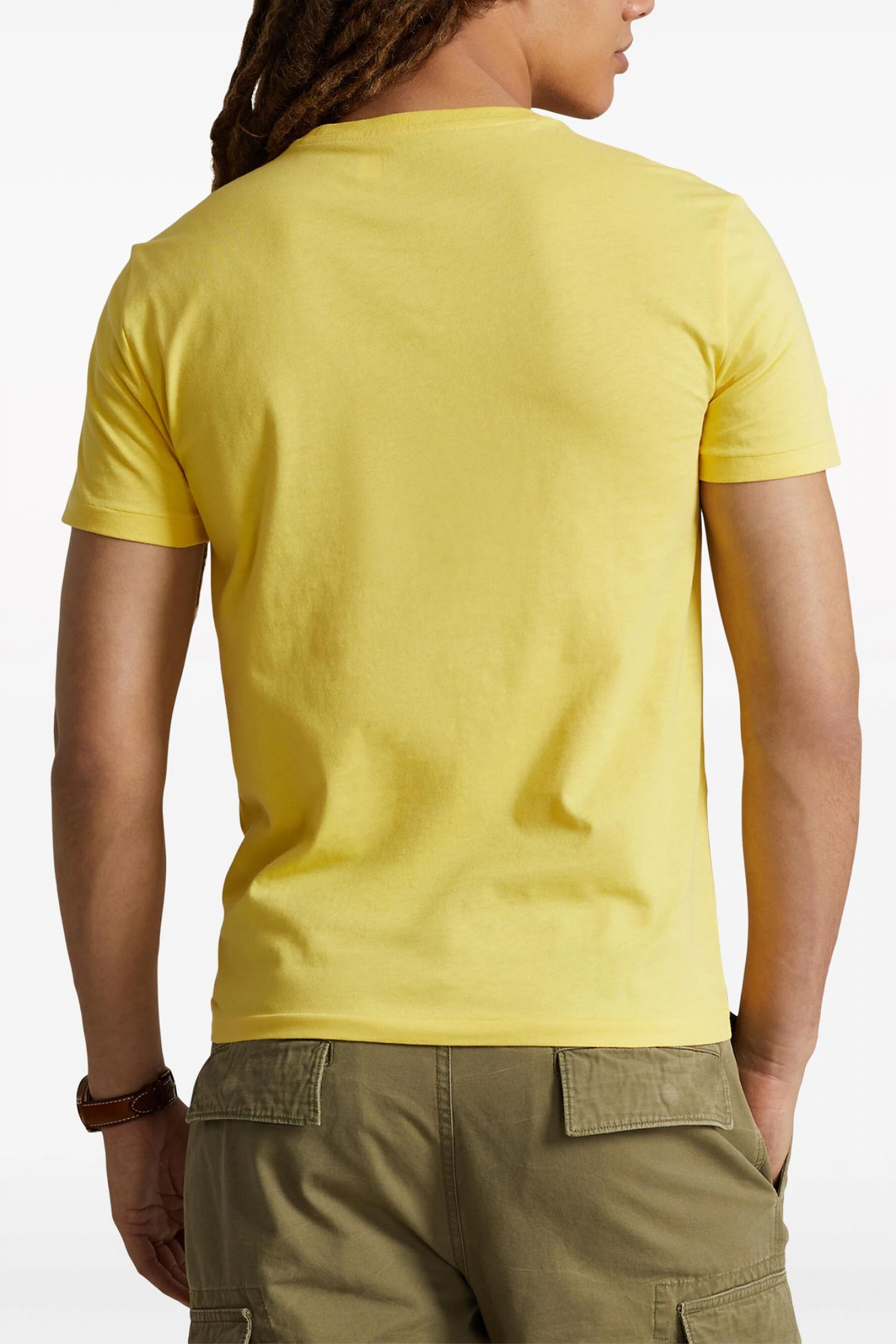 RALPH LAUREN T-SHIRT LOGO CUSTOM SLIM FIT ΚΙΤΡΙΝΟ φωτογραφία