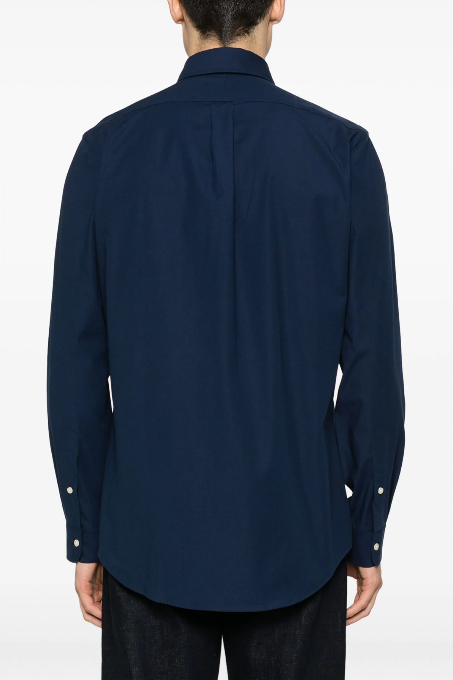 RALPH LAUREN ΠΟΥΚΑΜΙΣΟ BUTTON DOWN PINPOINT OXFORD CUSTOM FIT STRETCH ΜΠΛΕ φωτογραφία