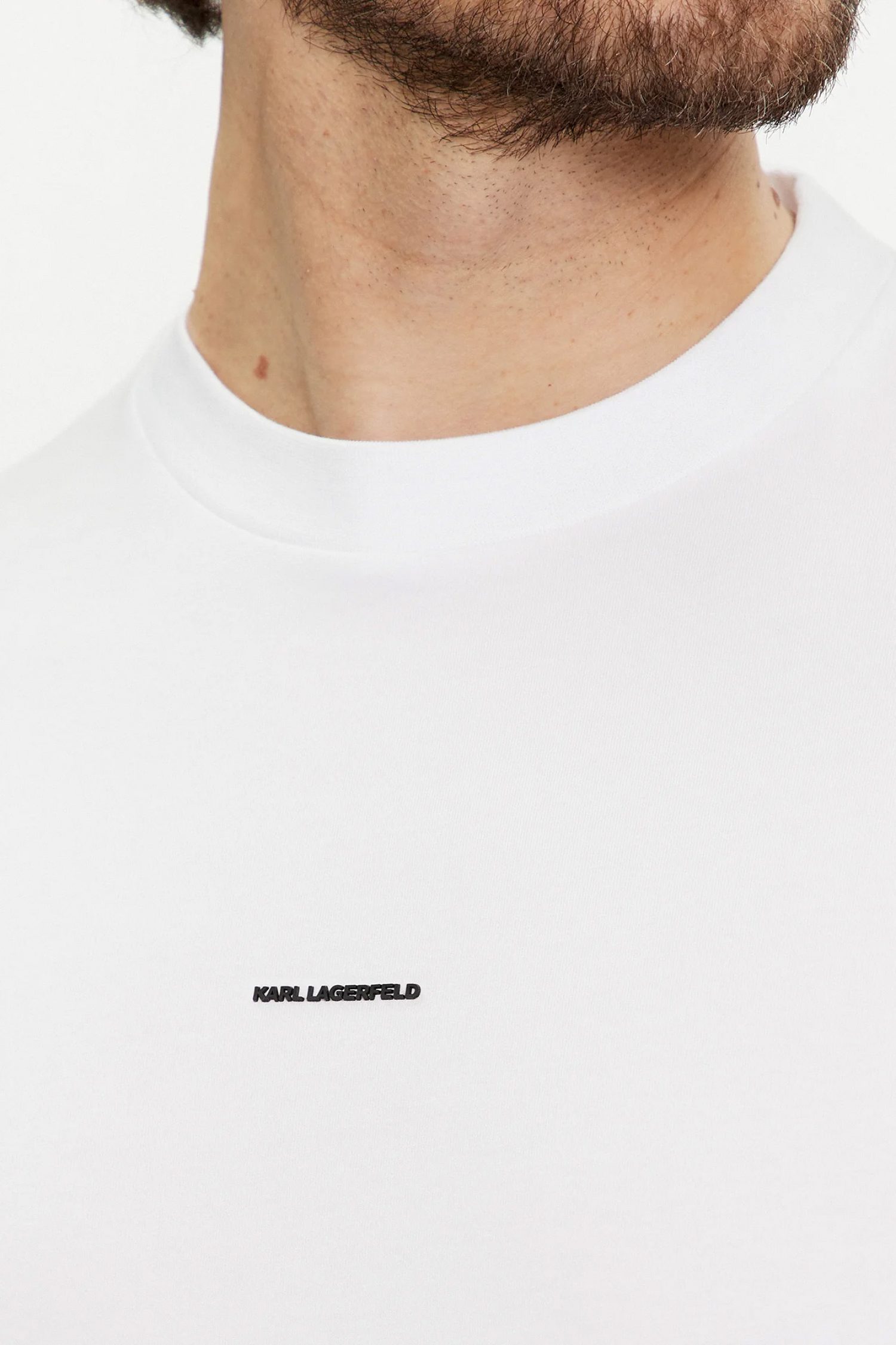 KARL LAGERFELD T-SHIRT LOGO ΛΕΥΚΟ φωτογραφία