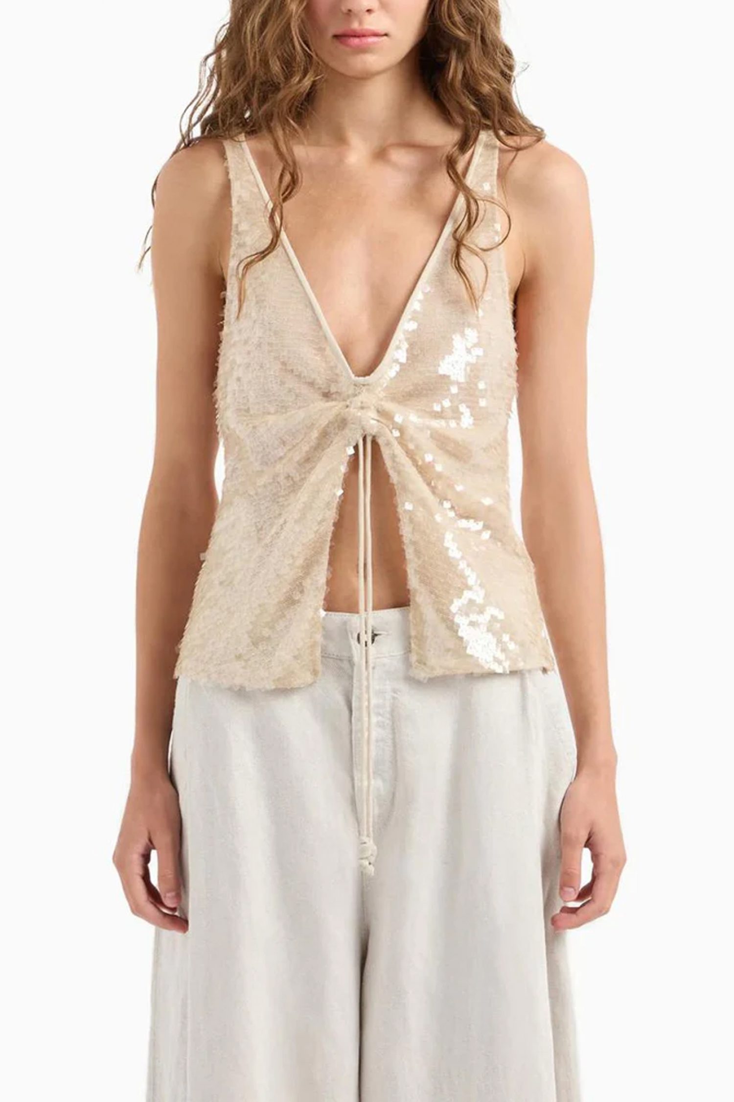 EMPORIO ARMANI ΤΟΠ ΣΟΥΡΑ ΜΠΟΥΣΤΟ ΠΑΓΕΤΑ ΜΠΕΖ φωτογραφία