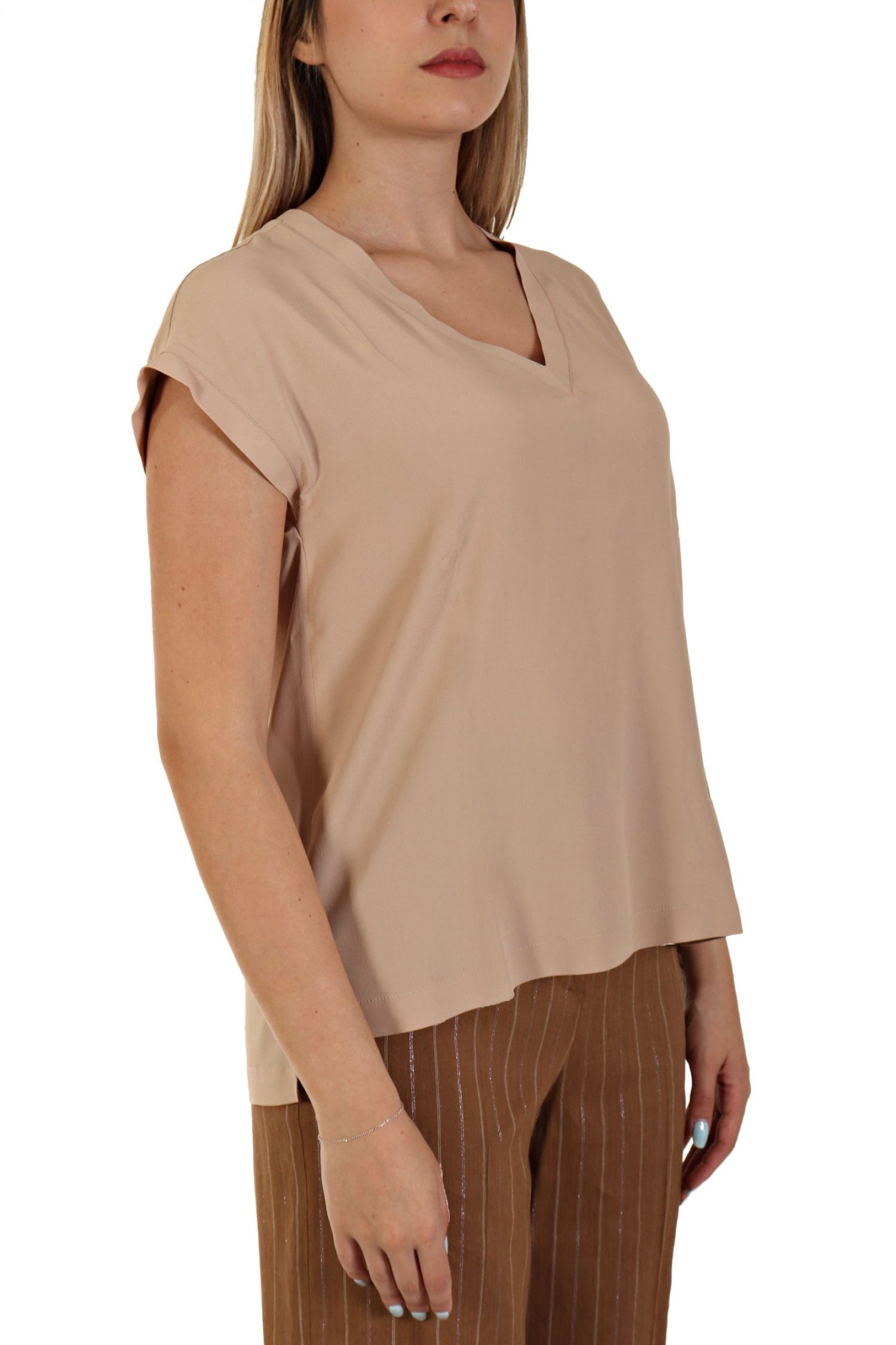 MARELLA SPORT ΜΠΛΟΥΖΑ PIALLA V-NECK ΜΠΕΖ φωτογραφία