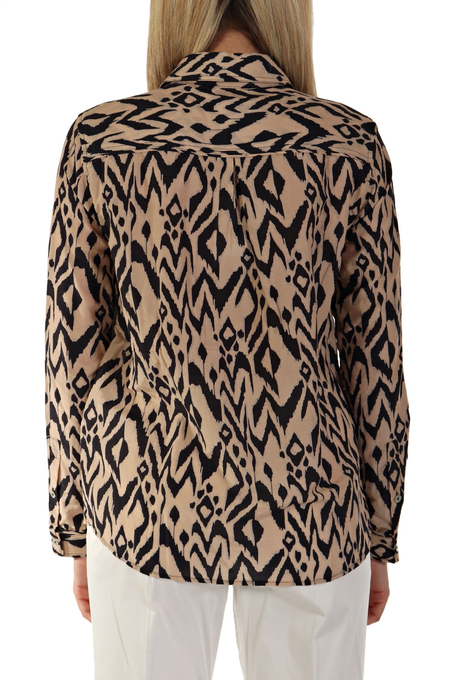 MARELLA SPORT ΠΟΥΚΑΜΙΣΟ AGAPE ALL OVER PRINT ΜΠΕΖ-ΜΑΥΡΟ φωτογραφία