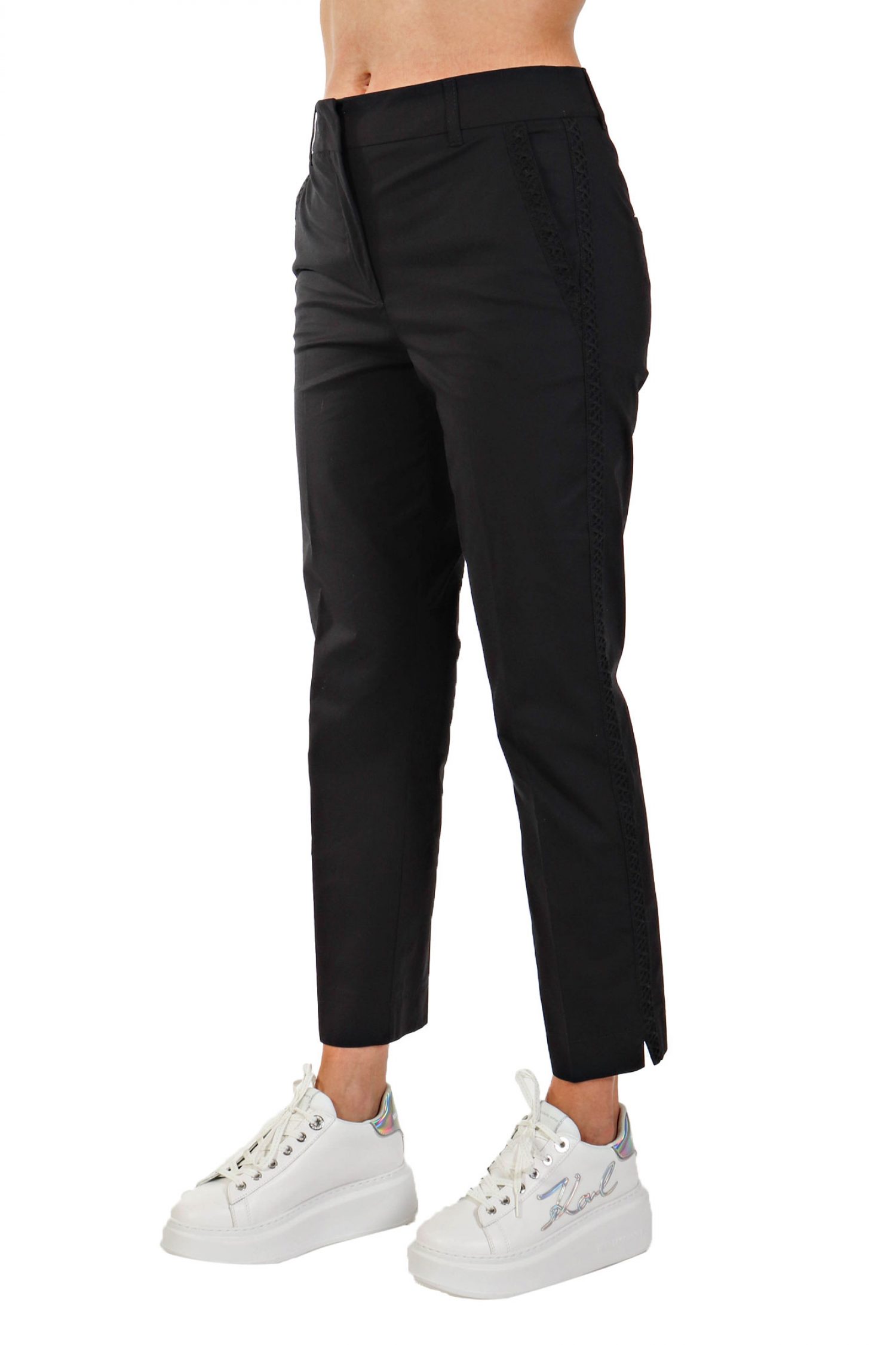 MARELLA SPORT ΠΑΝΤΕΛΟΝΙ BROWN CHINO ΣΧΕΔΙΟ ΠΛΑΙ ΜΑΥΡΟ