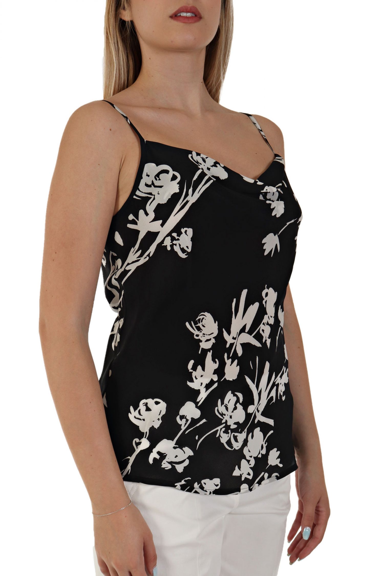 MARELLA TOP SGRAVIO ΝΤΡΑΠΕ ΤΙΡΑΝΤΕΣ ΕΜΠΡΙΜΕ ΜΑΥΡΟ φωτογραφία