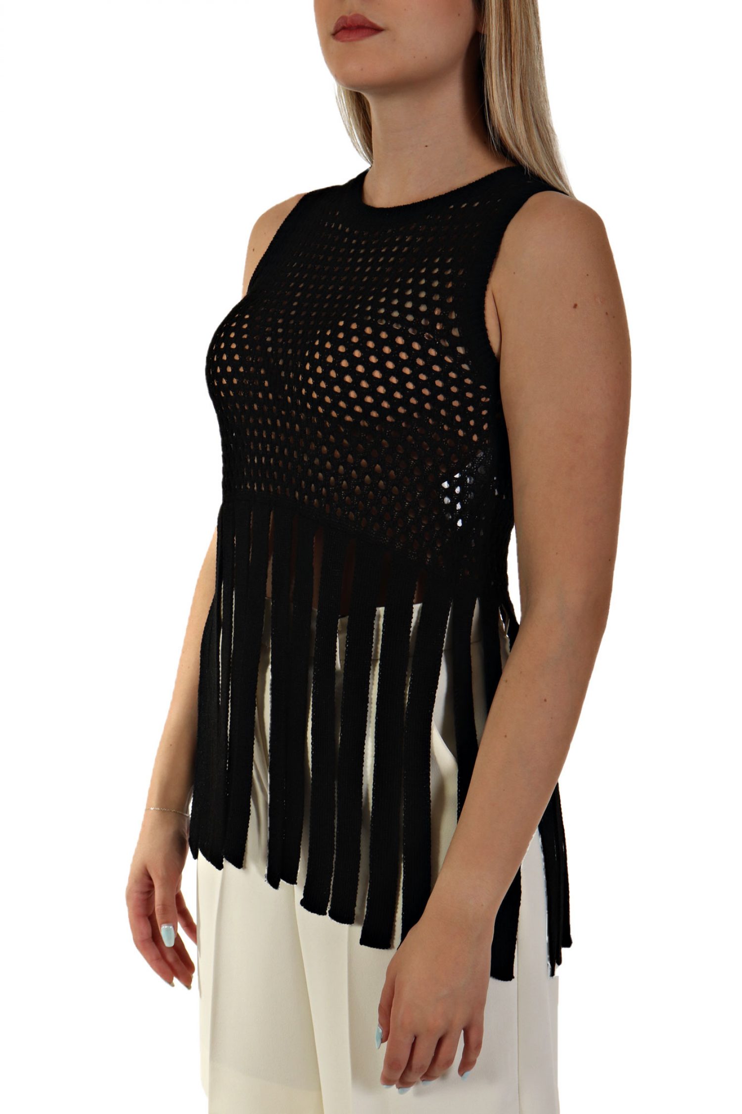 MARELLA TOP SPORA ΠΛΕΚΤΟ ΤΕΛΕΙΩΜΑ ΚΡΟΣΙΑ ΜΑΥΡΟ φωτογραφία