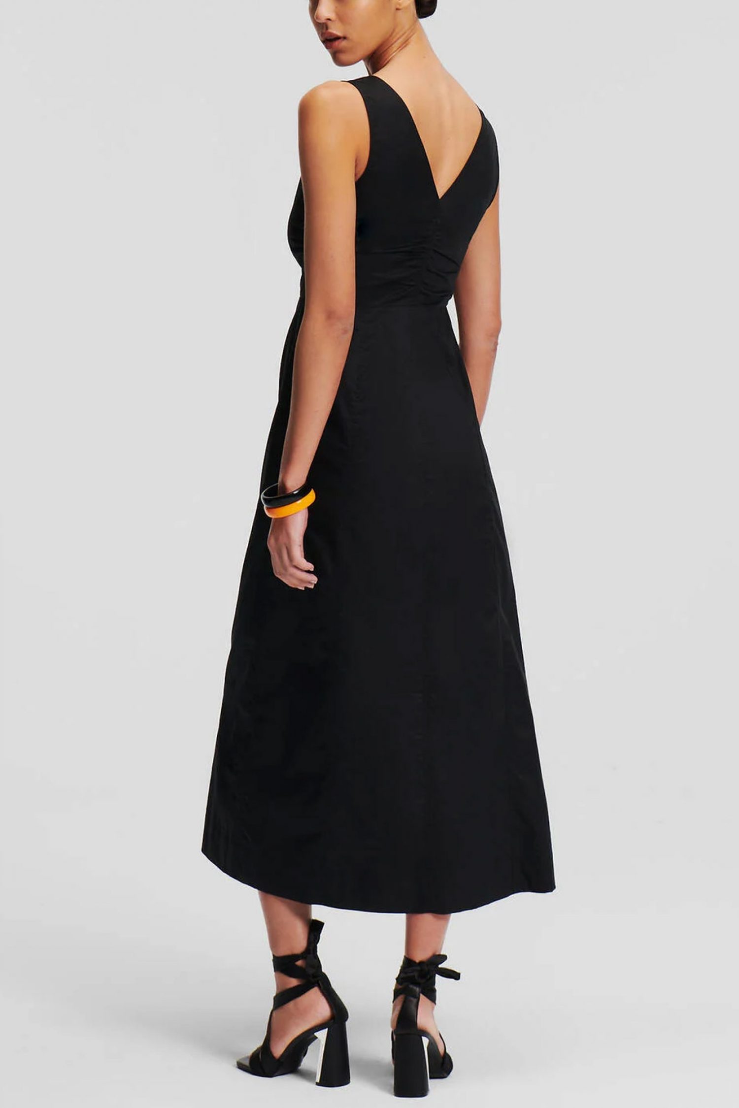 KARL LAGERFELD ΦΟΡΕΜΑ MAXI BUTTON DOWN ΜΑΥΡΟ φωτογραφία