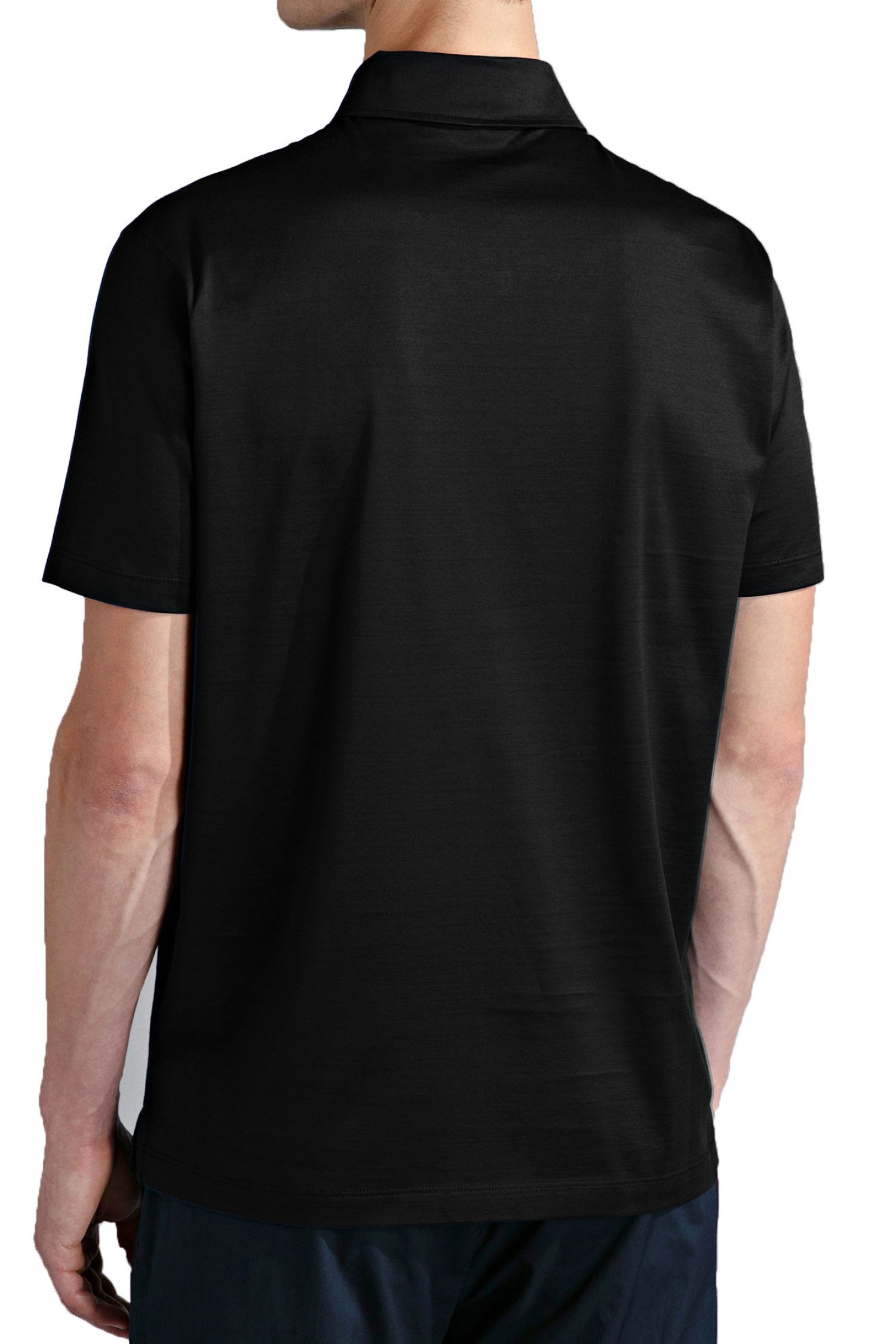 PAUL&SHARK POLO METALLIC LOGO MAYΡΟ φωτογραφία