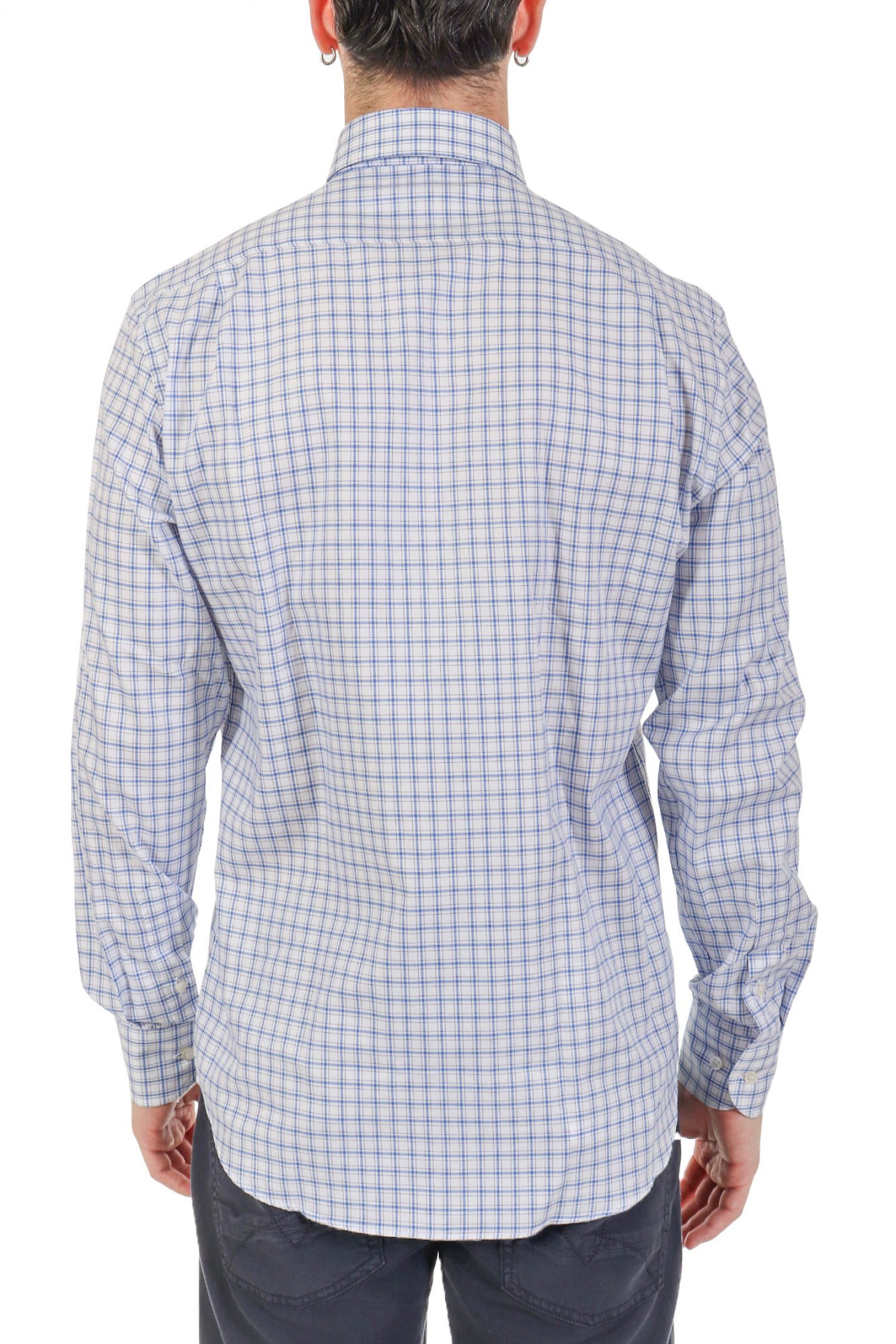 PAUL&SHARK ΠΟΥΚΑΜΙΣΟ ΚΑΡΩ BUTTON DOWN ΛΕΥΚΟ-ΣΙΕΛ φωτογραφία