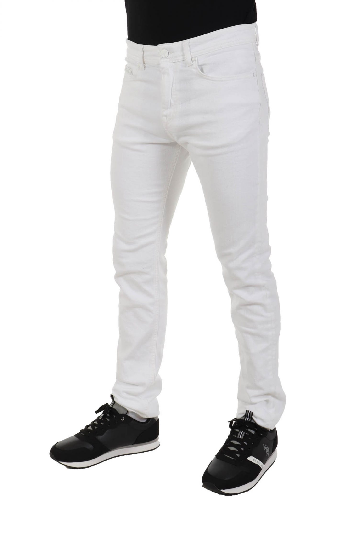 KARL LAGERFELD ΠΑΝΤΕΛΟΝΙ JEANS 5ΤΣΕΠΟ REGULAR FIT ΛΕΥΚΟ