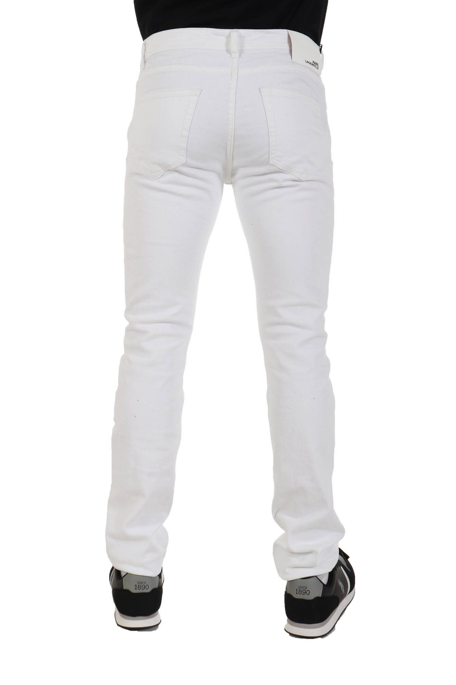 KARL LAGERFELD ΠΑΝΤΕΛΟΝΙ JEANS 5ΤΣΕΠΟ REGULAR FIT ΛΕΥΚΟ