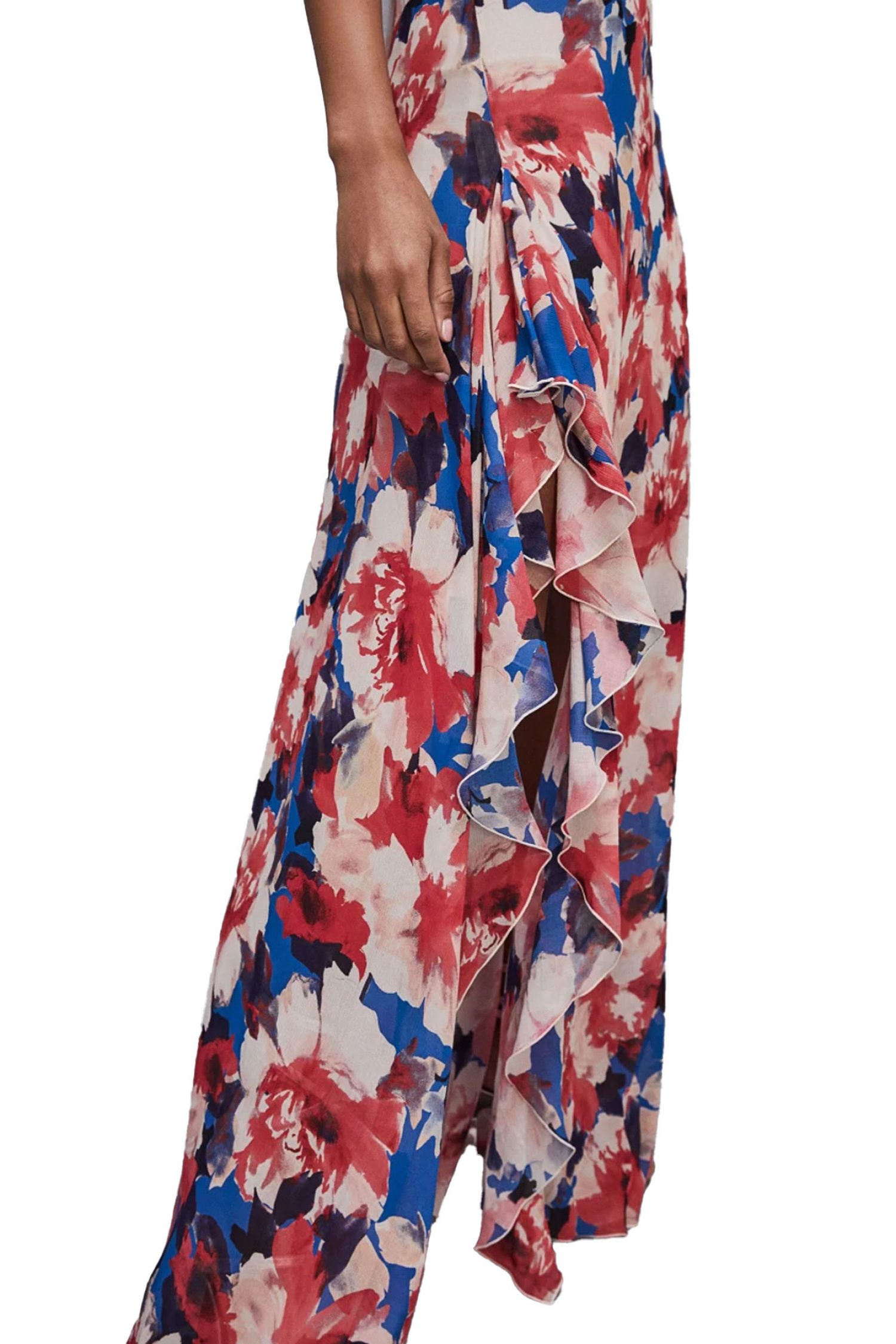 PATRIZIA PEPE ΦΟΡΕΜΑ MAXI ΑΝΟΙΓΜΑ ΒΟΛΑΝ FLORAL ΠΟΛΥΧΡΩΜΟ φωτογραφία