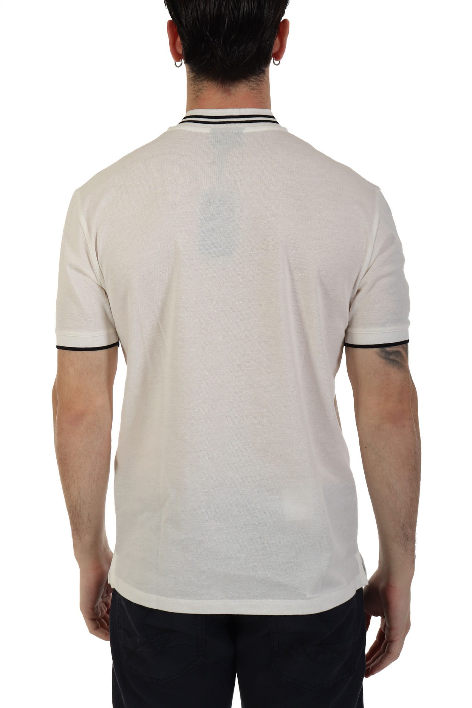 EMPORIO ARMANI POLO HALFZIP ΛΕΥΚΟ-ΜΑΥΡΟ φωτογραφία