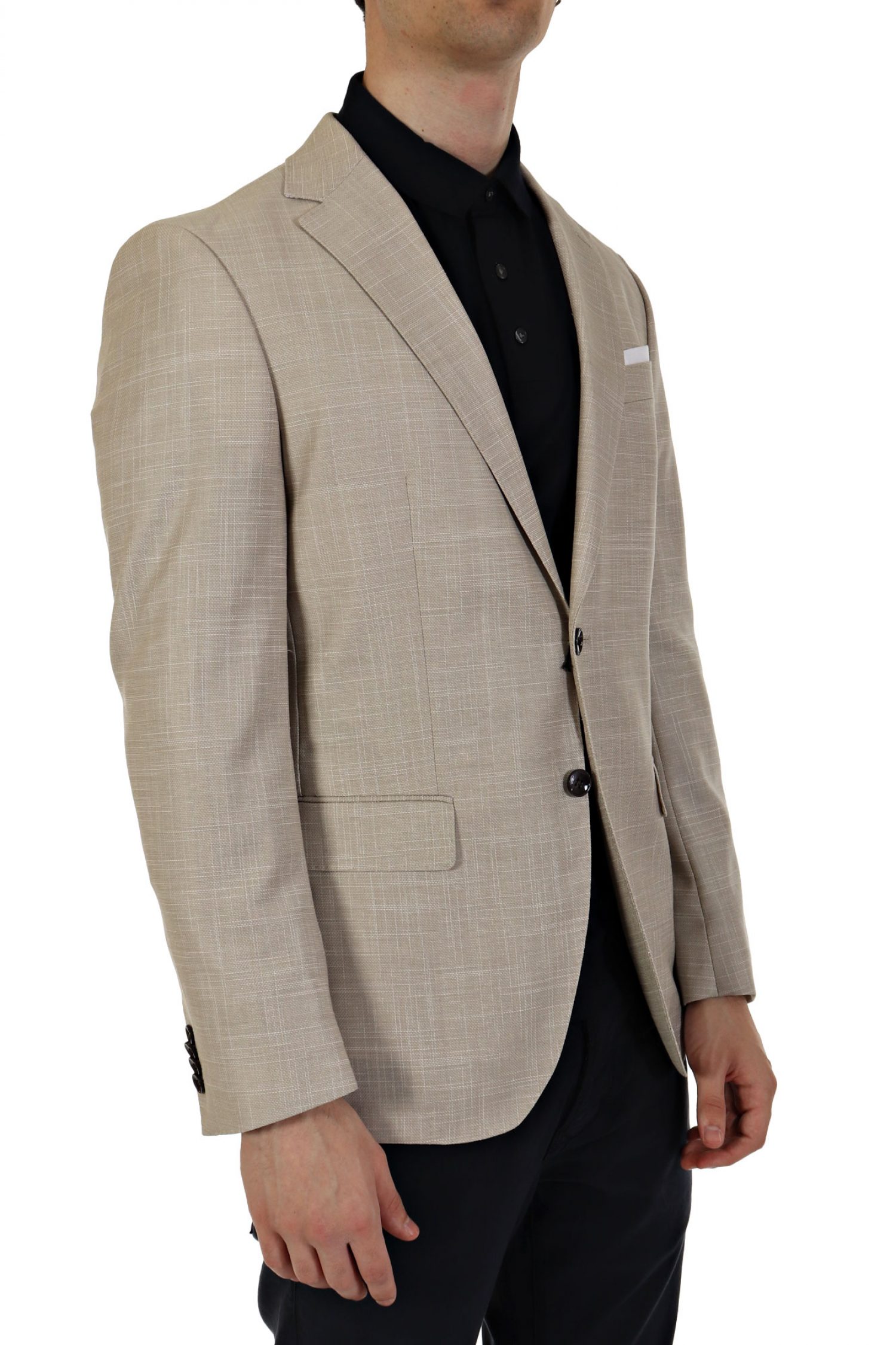 BOSS ΣΑΚΑΚΙ LANIFICIO TESSE BIELA STRETCH SLIM FIT H-HUTSON-233 ΕΚΡΟΥ