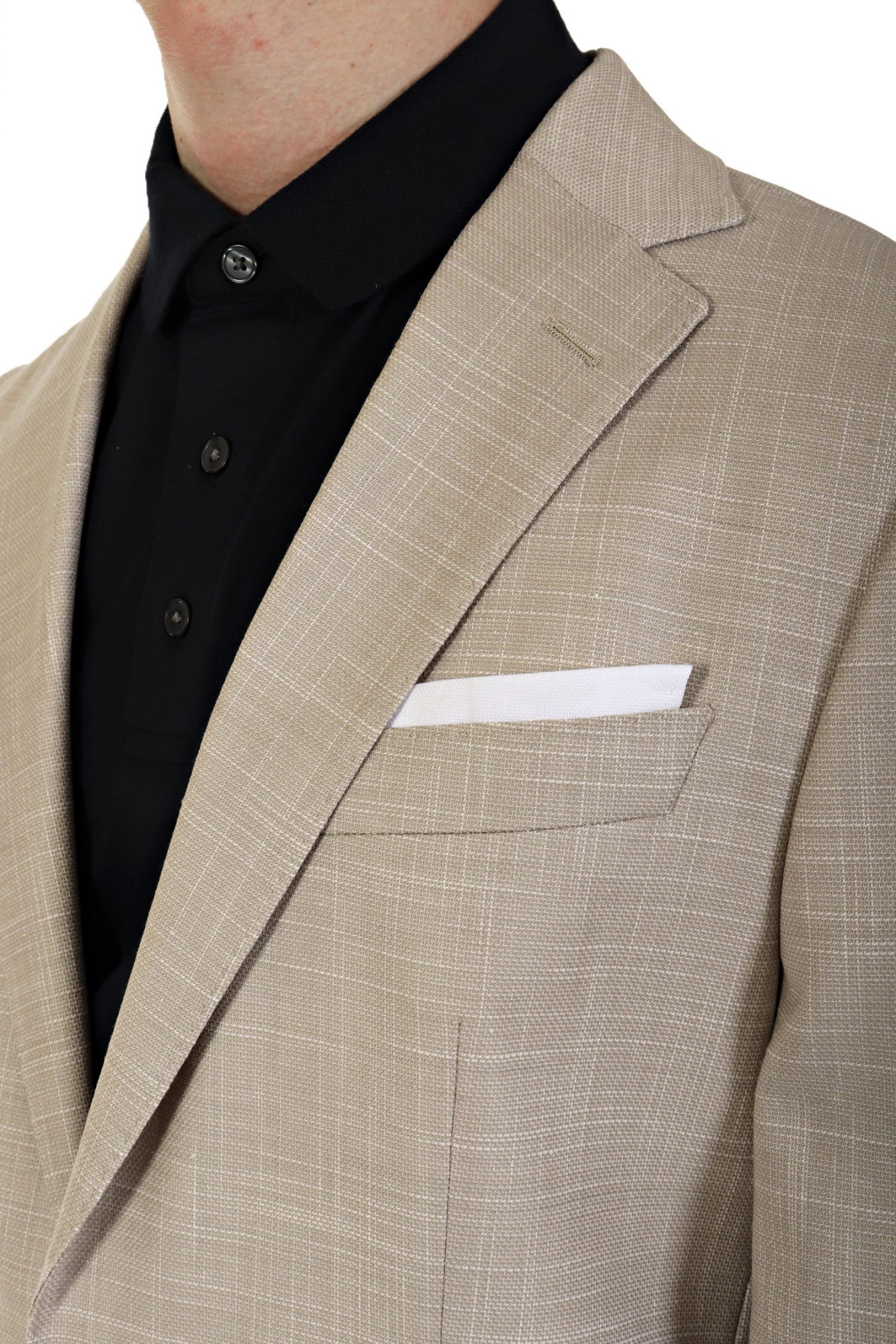 BOSS ΣΑΚΑΚΙ LANIFICIO TESSE BIELA STRETCH SLIM FIT H-HUTSON-233 ΕΚΡΟΥ