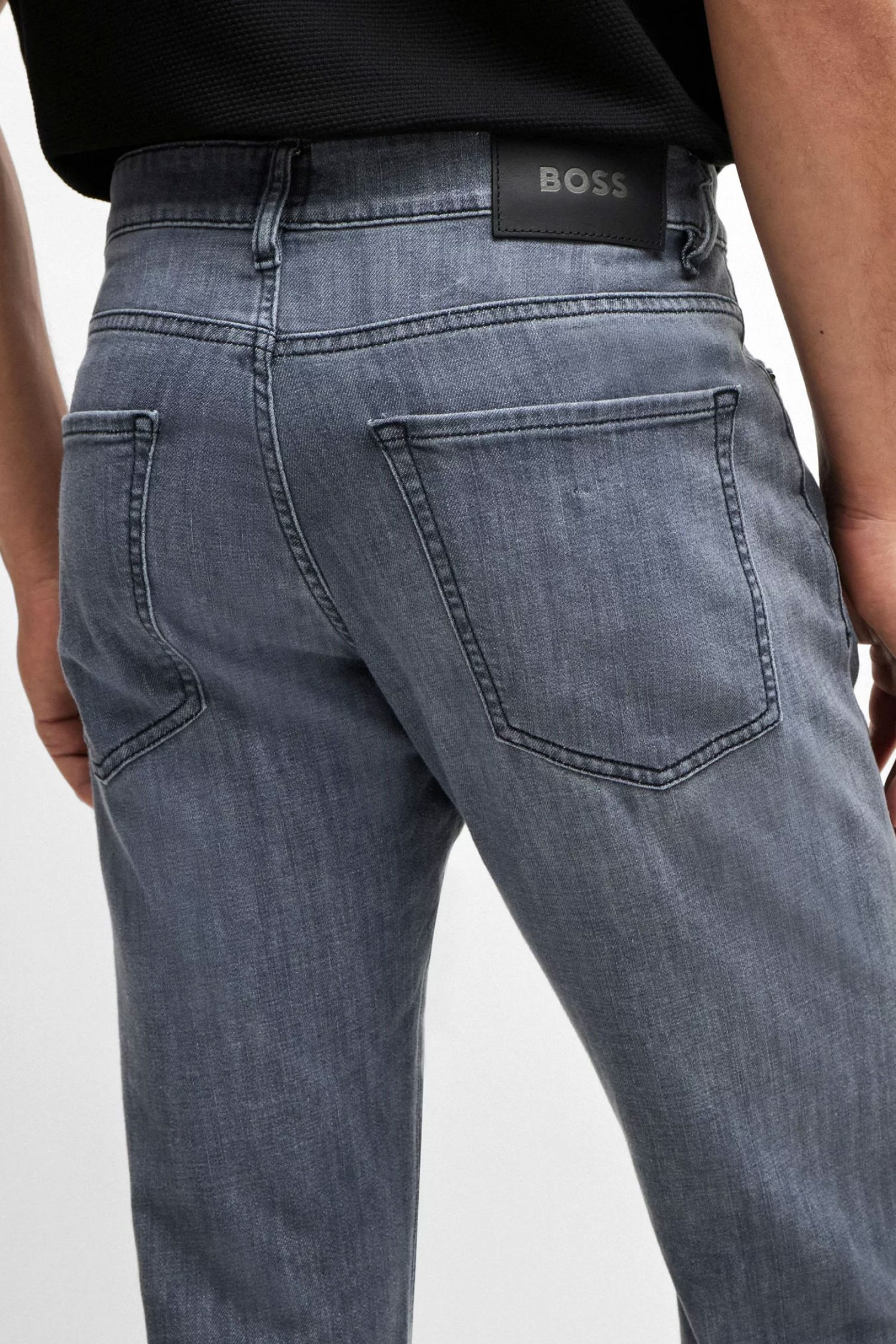 BOSS ΠΑΝΤΕΛΟΝΙ JEANS DELAWARE3-1 SLIM FIT ΓΚΡΙ