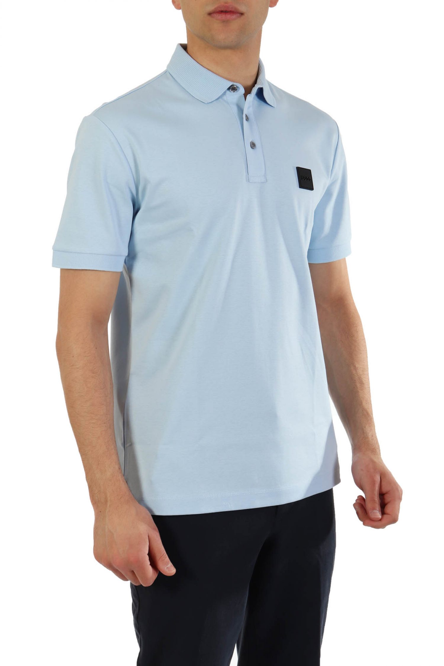 BOSS POLO PARLAY 143 MERCERISED ΣΙΕΛ