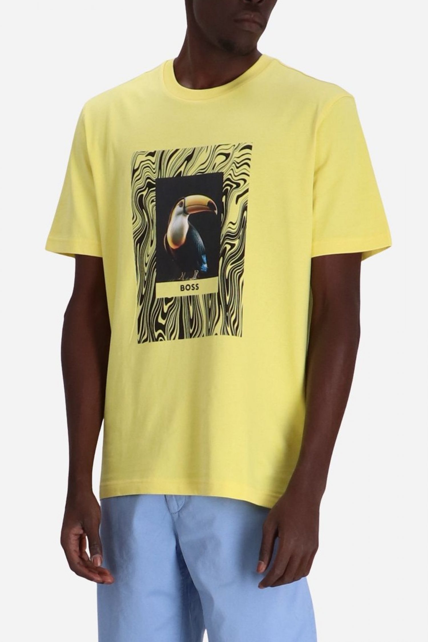 BOSS CASUAL T-SHIRT TE_TUCAN ΚΙΤΡΙΝΟ