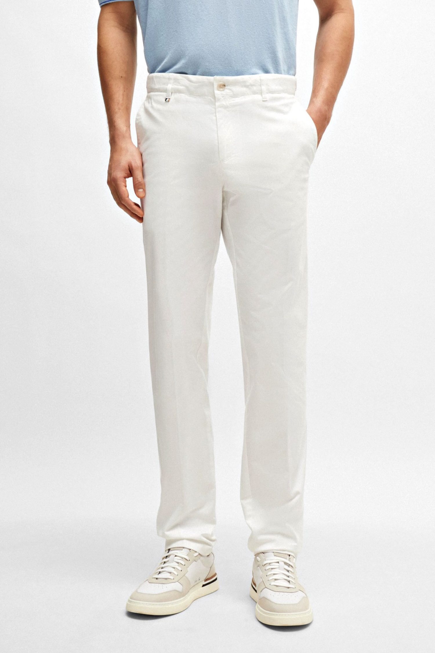 BOSS ΠΑΝΤΕΛΟΝΙ CHINO SLIM FIT C-GENIUS-242F ΛΕΥΚΟ φωτογραφία