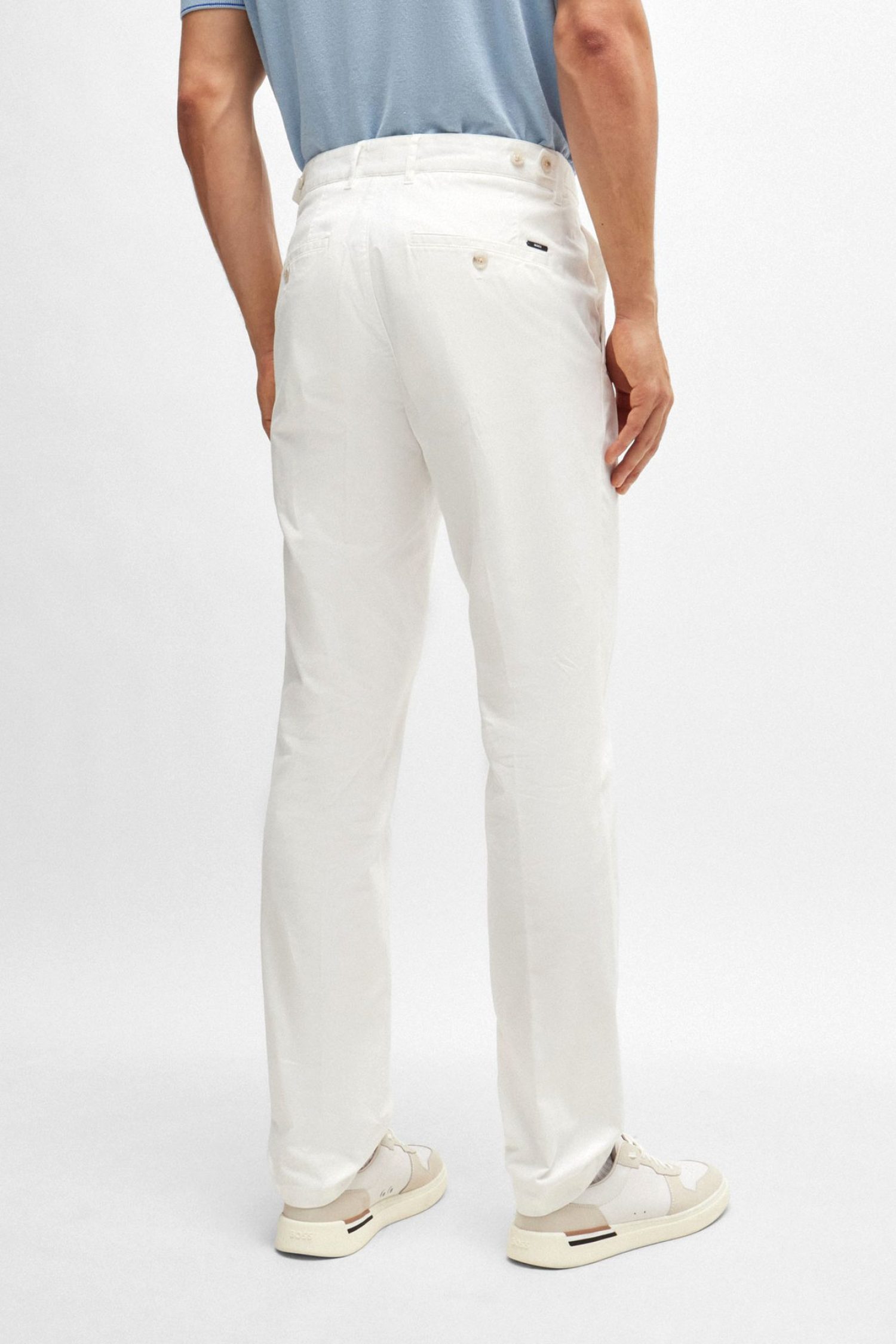 BOSS ΠΑΝΤΕΛΟΝΙ CHINO SLIM FIT C-GENIUS-242F ΛΕΥΚΟ φωτογραφία