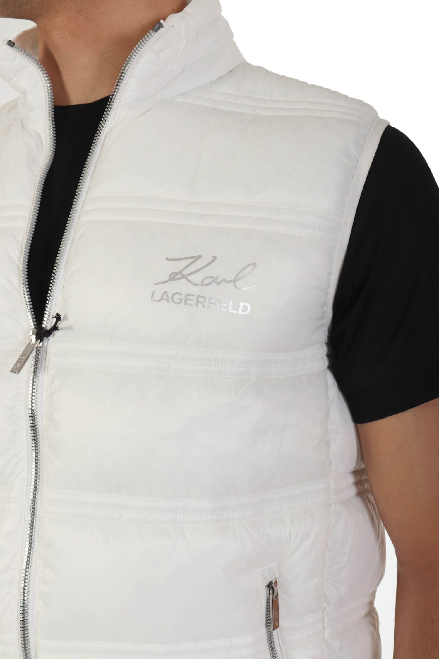 KARL LAGERFELD ΜΠΟΥΦΑΝ ΑΜΑΝΙΚΟ LOGO ΛΕΥΚΟ