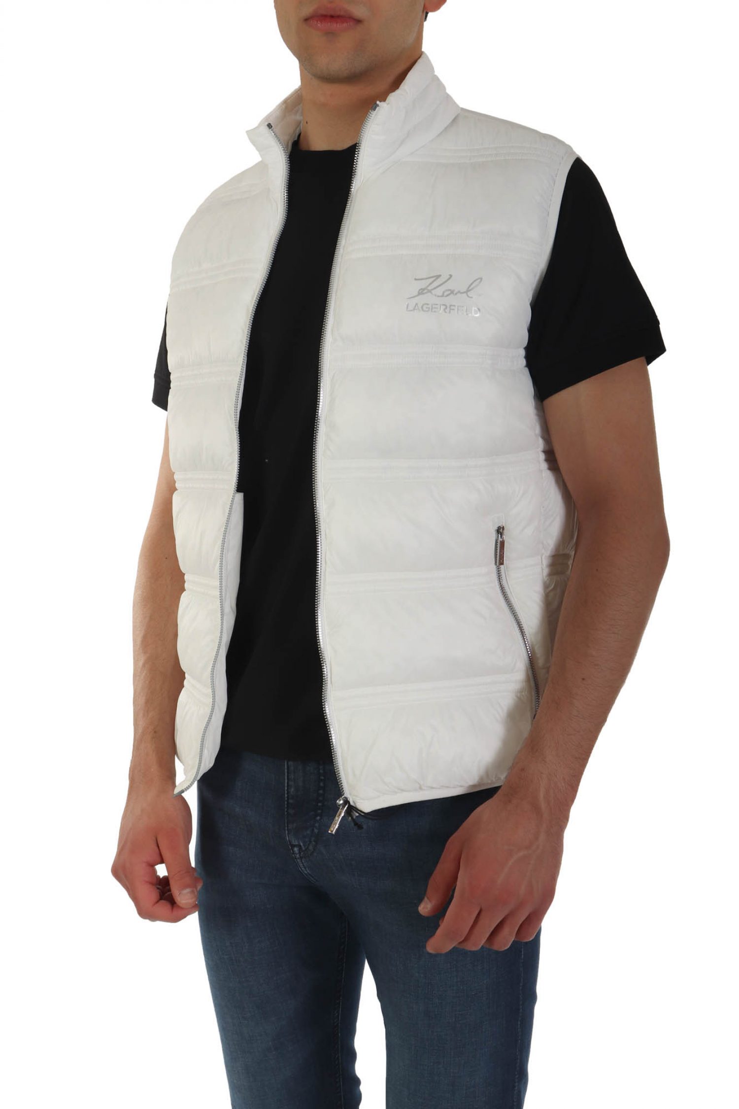 KARL LAGERFELD ΜΠΟΥΦΑΝ ΑΜΑΝΙΚΟ LOGO ΛΕΥΚΟ