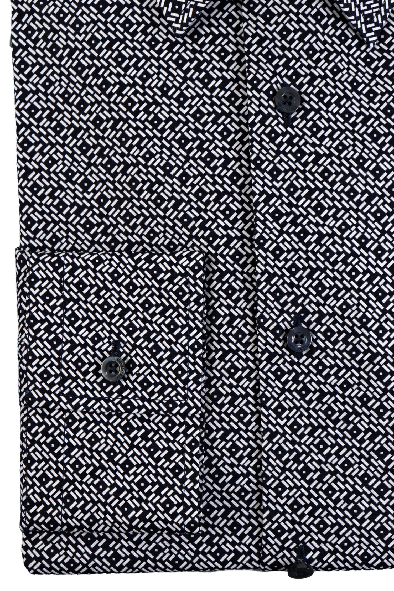 KARL LAGERFELD ΠΟΥΚΑΜΙΣΟ ΜΙΚΡΟΣΧΕΔΙΟ MODERN FIT ΜΠΛΕ-ΛΕΥΚΟ φωτογραφία