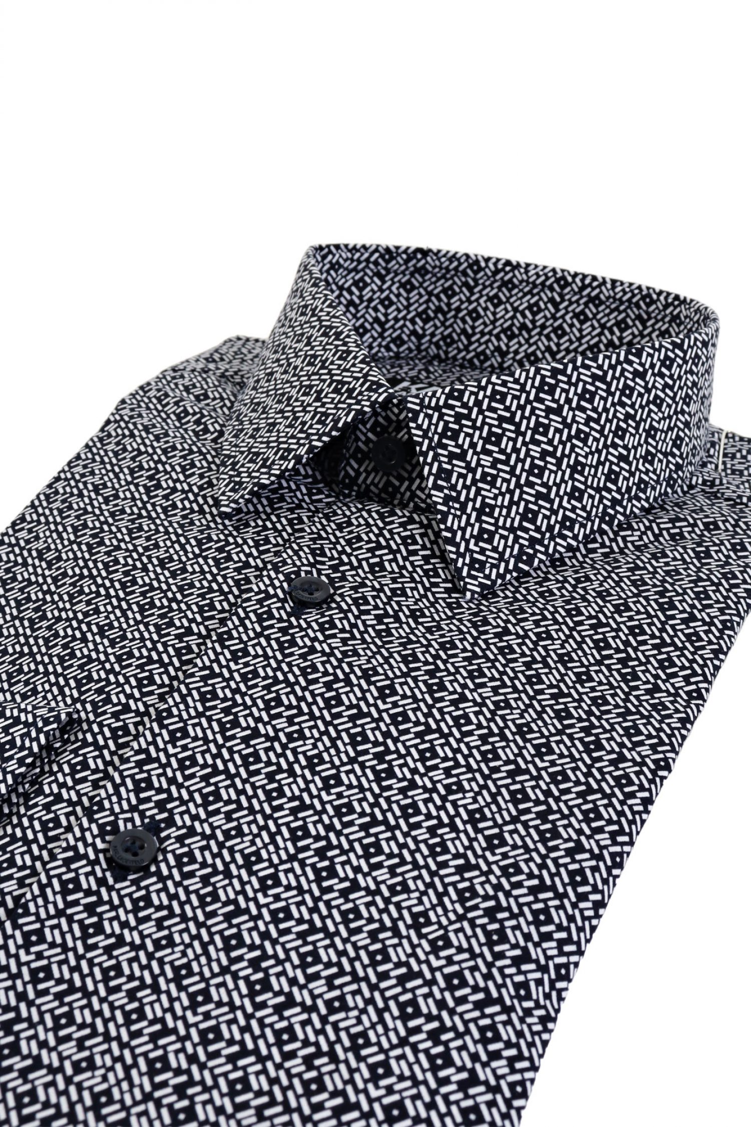 KARL LAGERFELD ΠΟΥΚΑΜΙΣΟ ΜΙΚΡΟΣΧΕΔΙΟ MODERN FIT ΜΠΛΕ-ΛΕΥΚΟ φωτογραφία