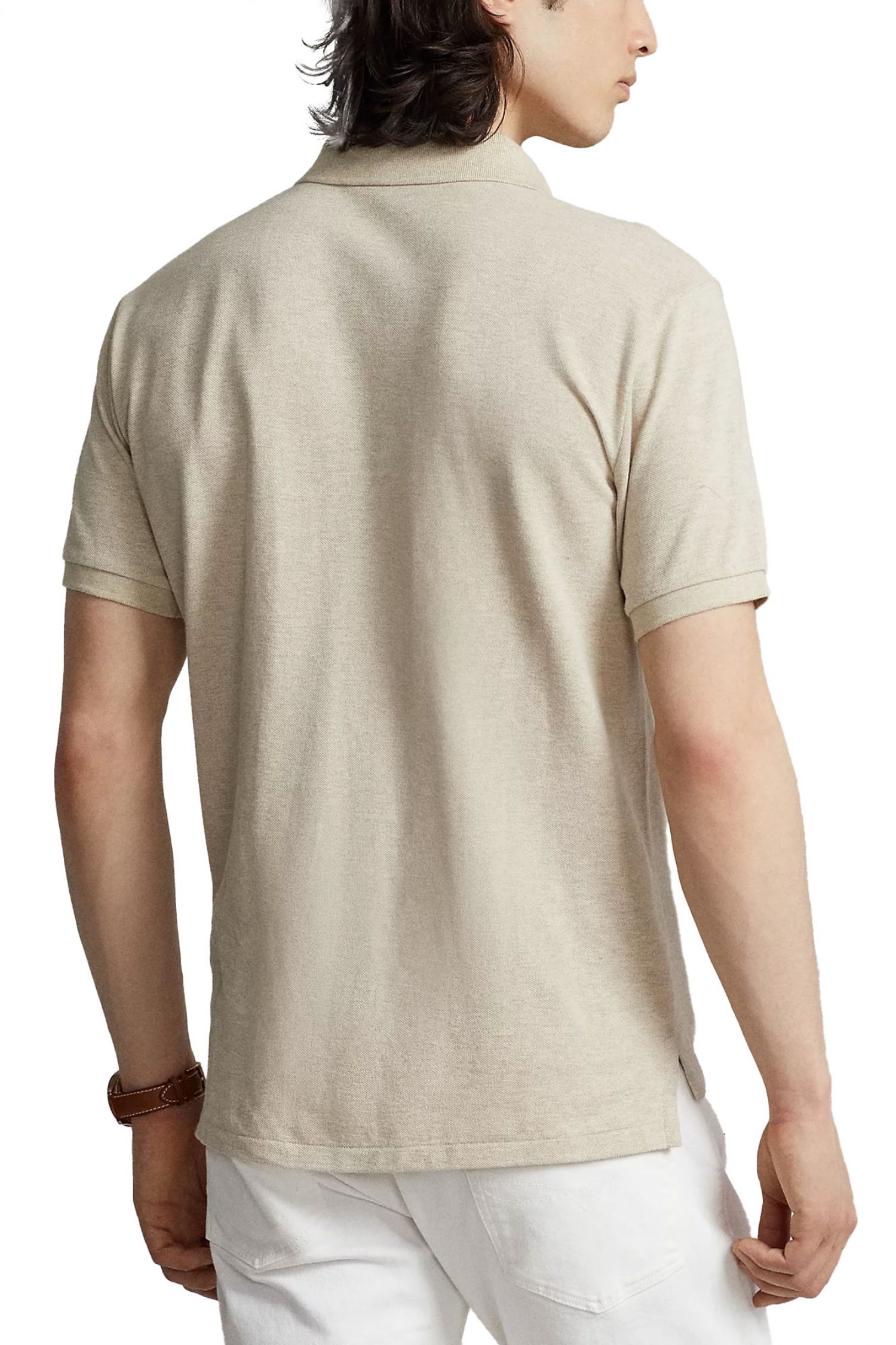 RALPH LAUREN POLO CUSTOM SLIM FIT LOGO ΕΚΡΟΥ φωτογραφία