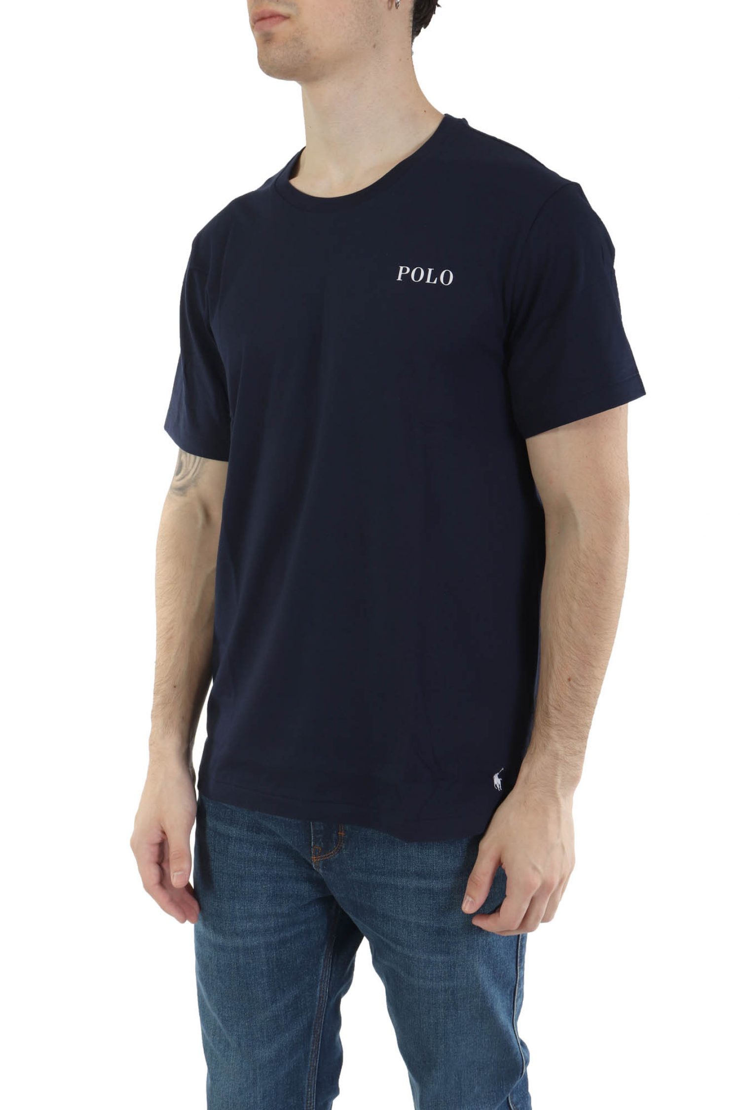 RALPH LAUREN T-SHIRT UNDERWEAR LOGO ΜΠΛΕ φωτογραφία